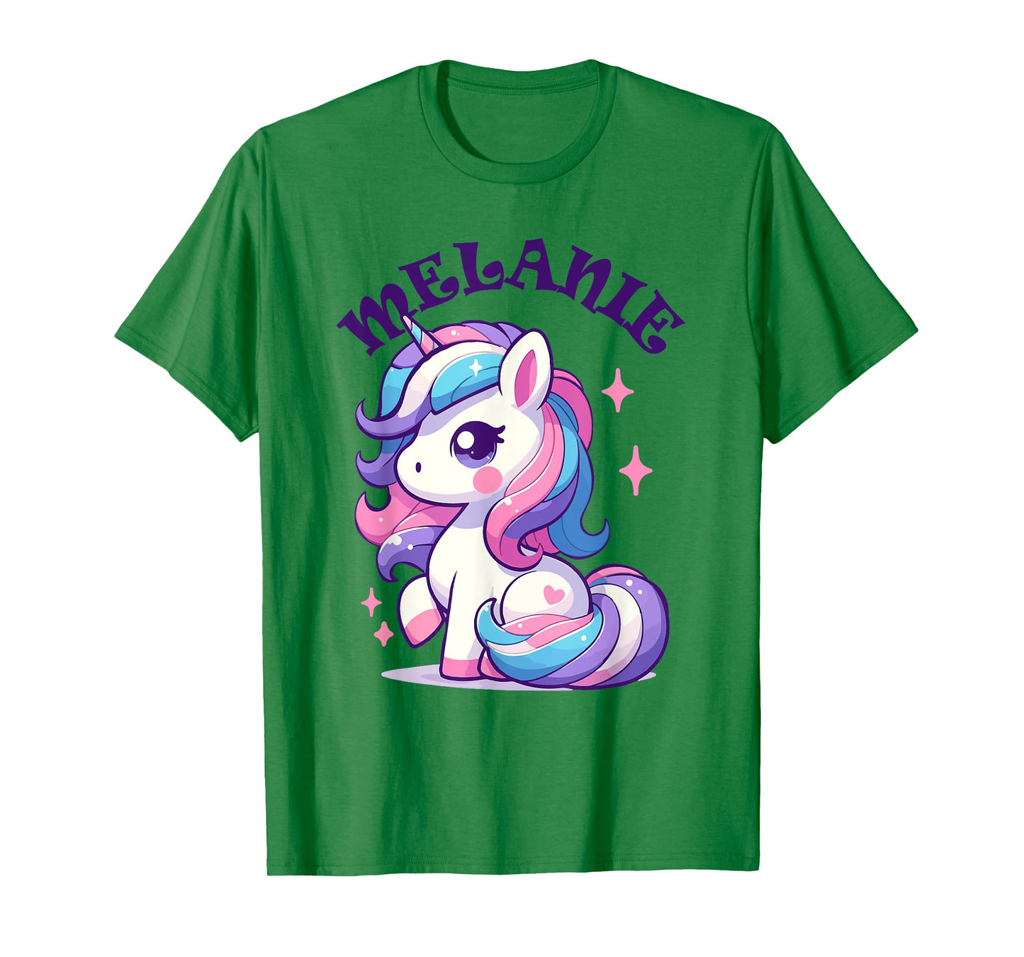 Melanie Cute Unicorn Design for Girls Name Melanie T-Shirt