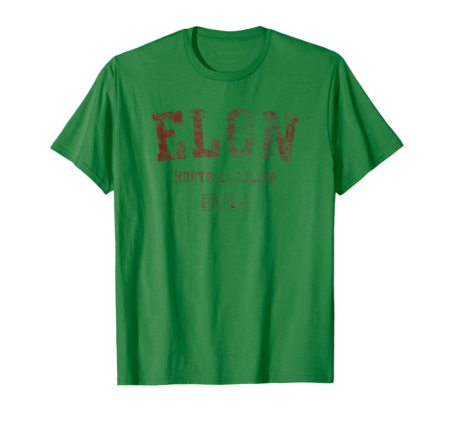 Elon North Carolina Distressed Text Sport Style T-Shirt