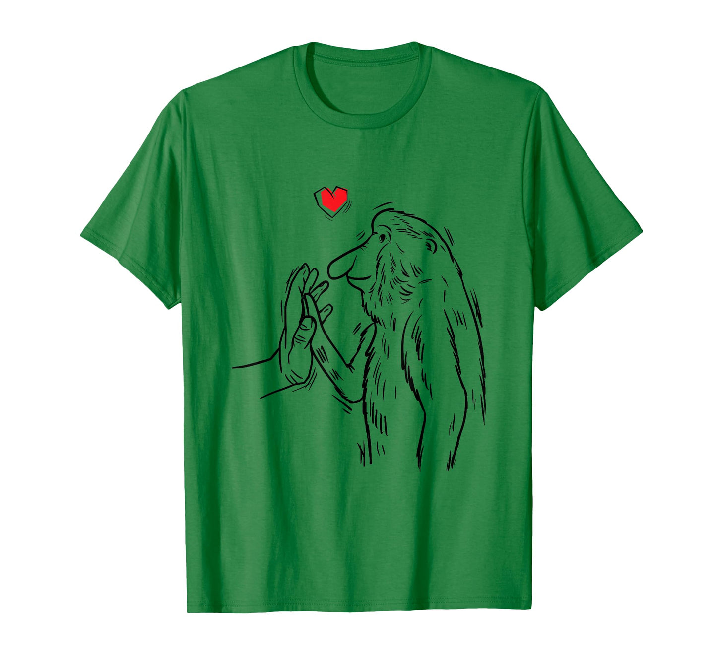 Malaffealuv Proboscis Monkey Long-Nosed Monkey Unisex-Adults T-Shirt, Grey, Small, Short Sleeve