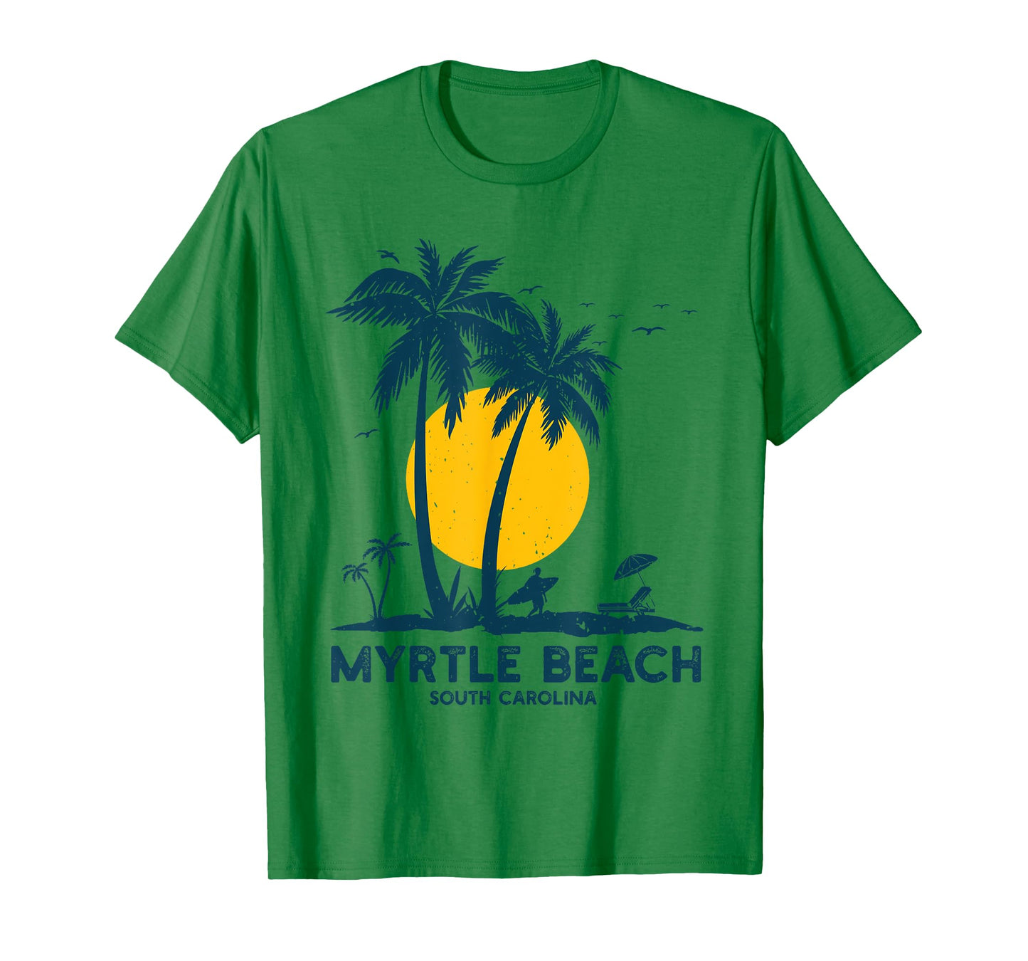Family Vacation Retro Sunset South Carolina Myrtle Beach T-Shirt