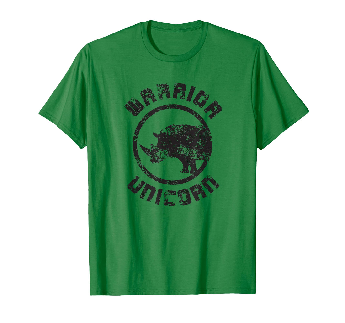 Warrior Unicorn Rhino Tshirt Distressed Graphic Tee T-Shirt