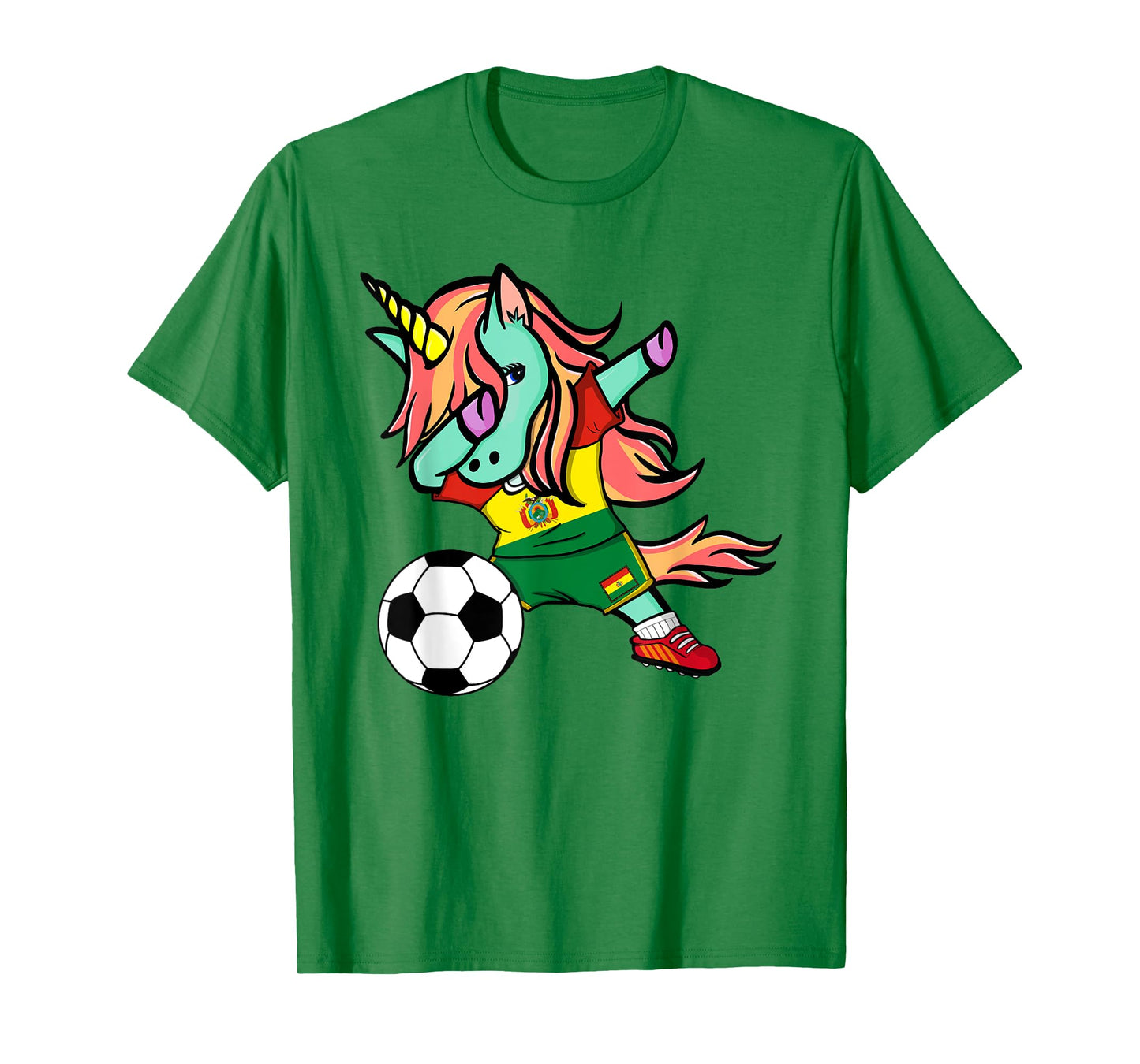 Unicorn Dab Bolivia Soccer Jersey Bolivian Football Lover T-Shirt