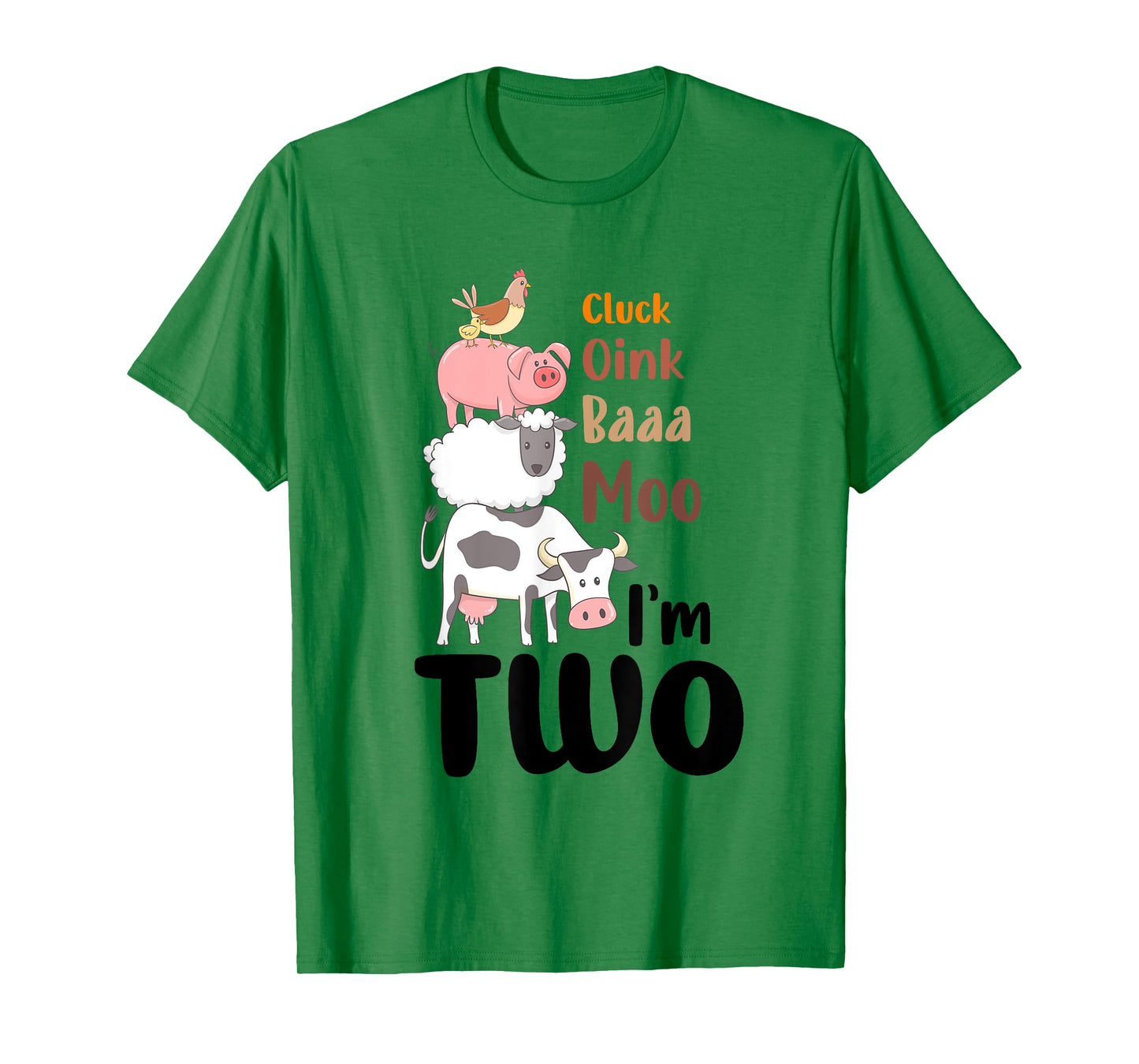 Oink Baa Moo Im 2 Birthday Two Year Old Farm Theme 2nd Bday T-Shirt