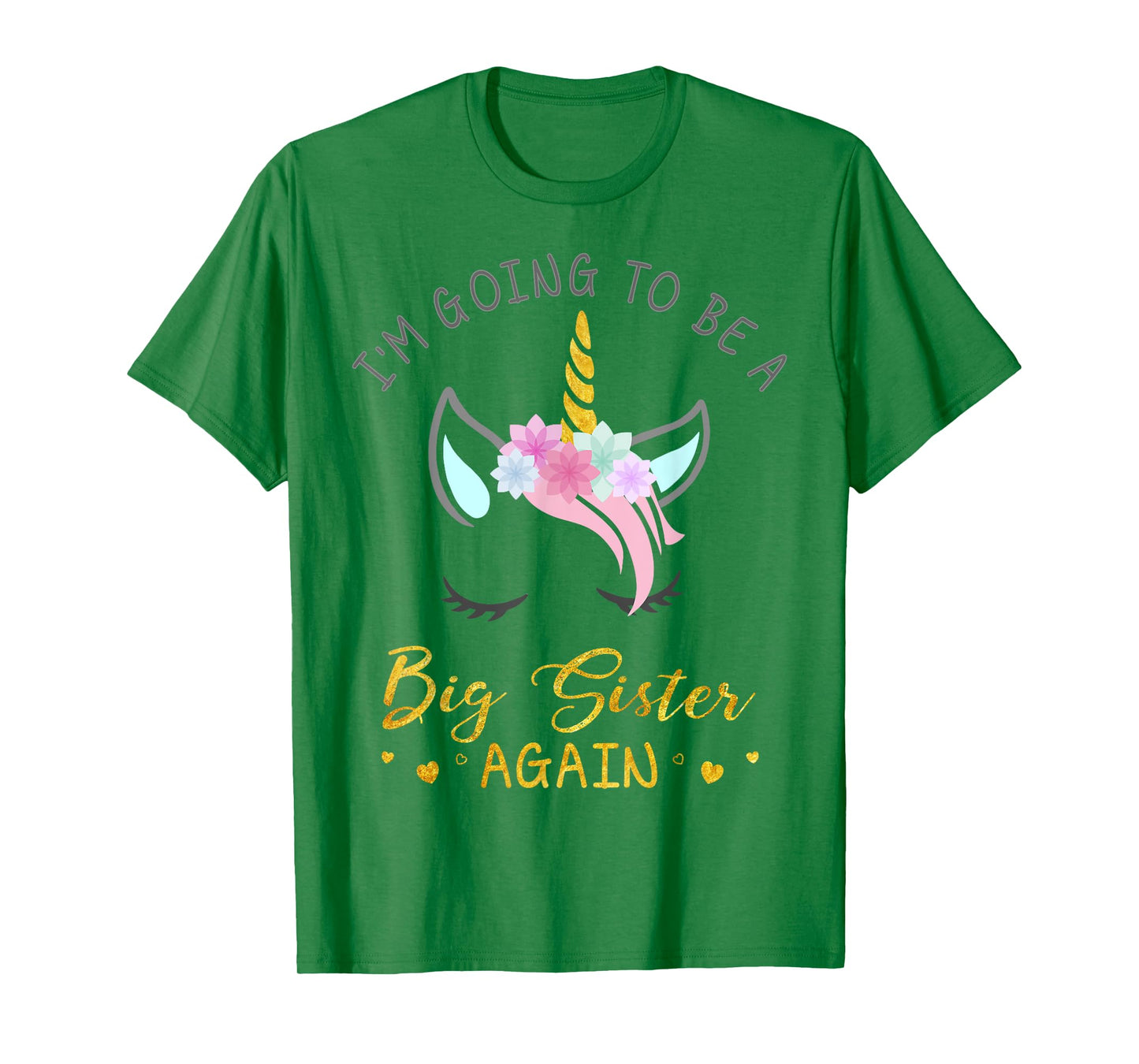 I'm Going To Be A Big Sister Again Unicorn T-Shirt for Girls