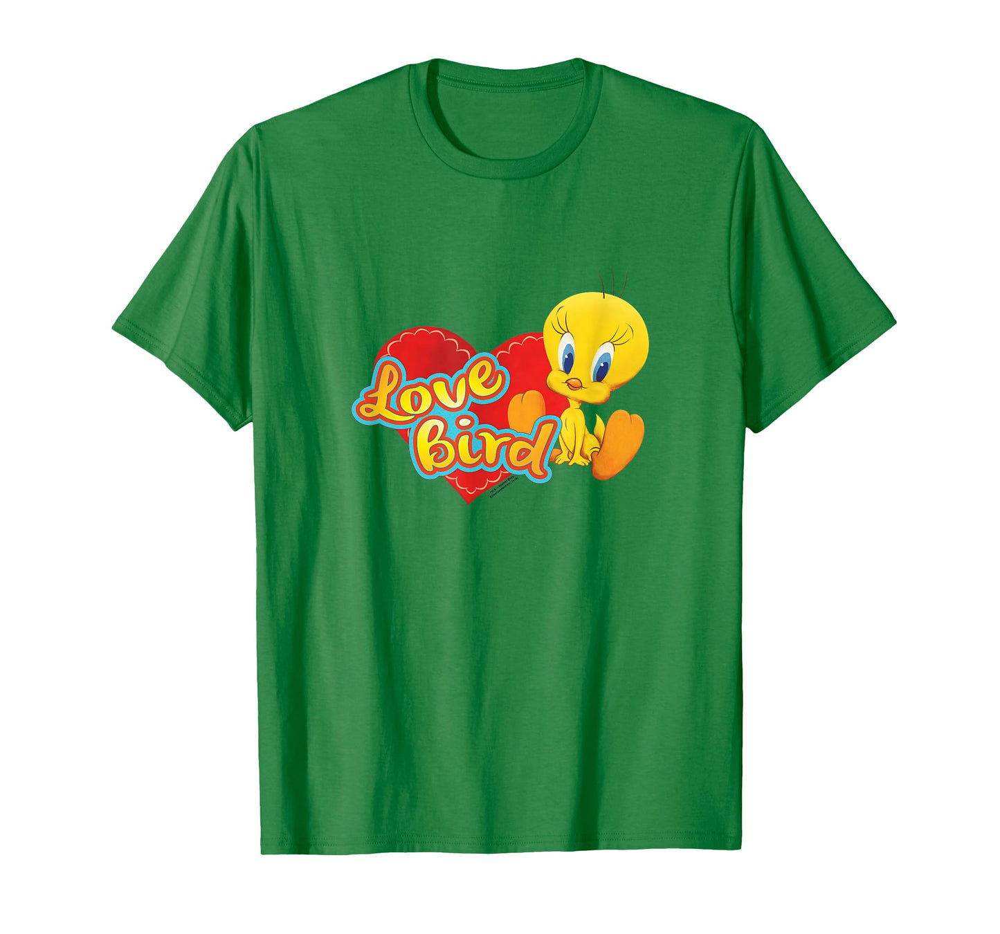 Popfunk Unisex-Adult Yellow Cartoon Tweety Love Bird Valentine's Day T-Shirt
