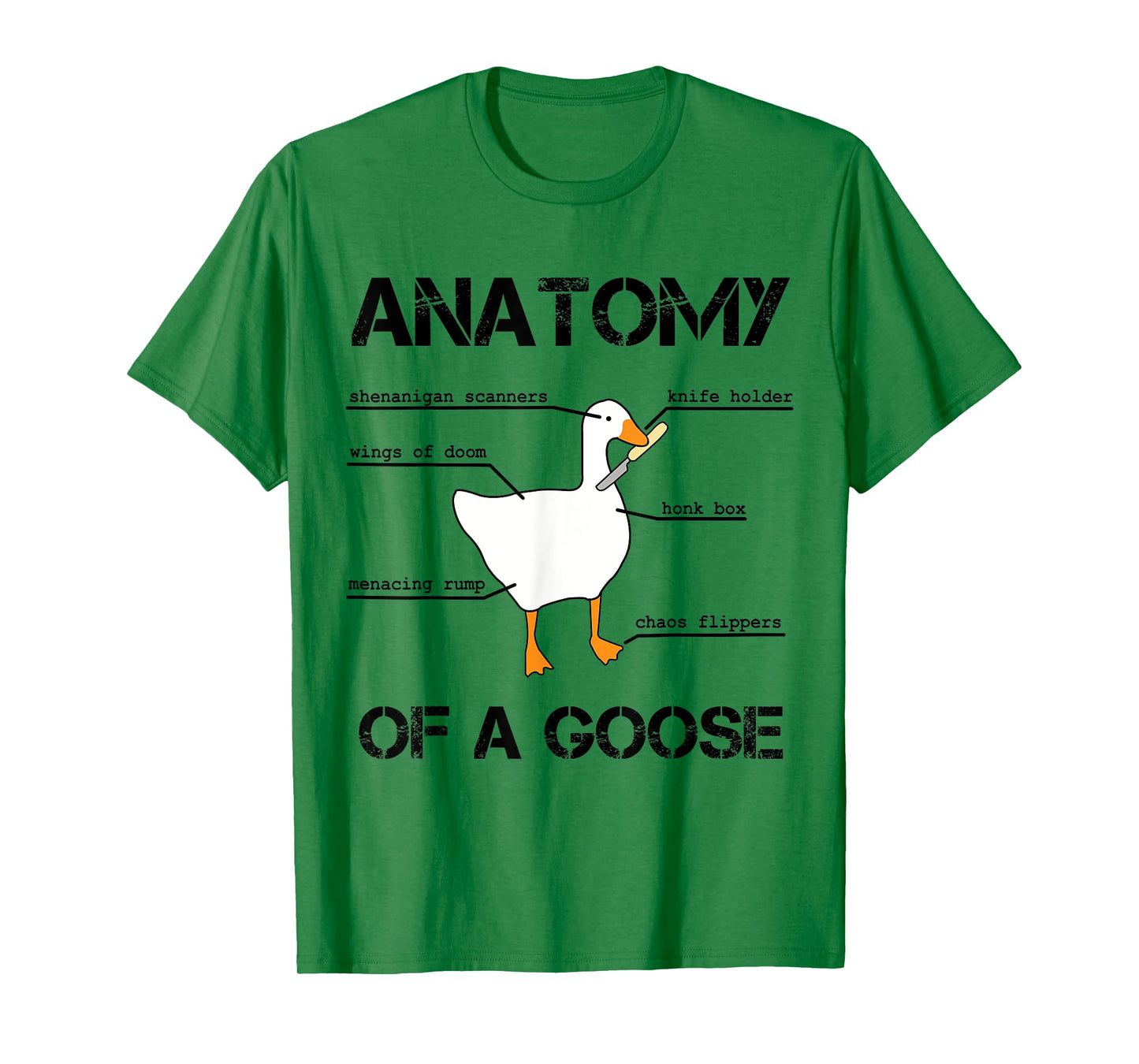 Anatomy of A Goose - Funny Duck Graphic Memes T-Shirt