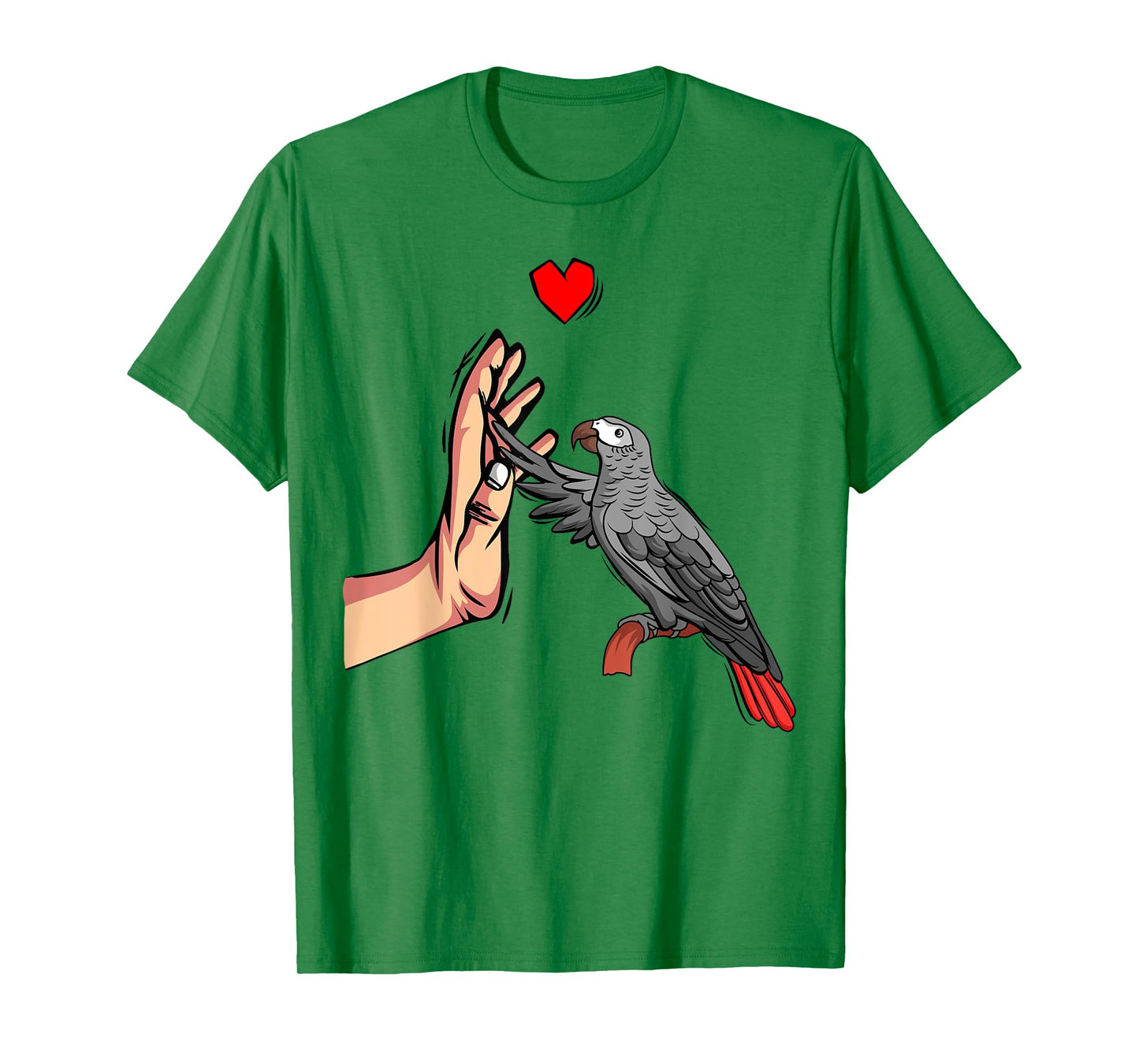 African Grey Parrot Love funny Womens T-Shirt