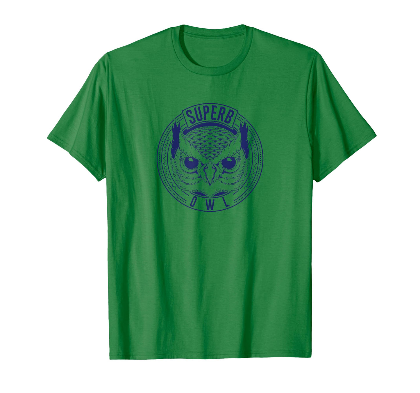 The Superb Owl Apparel - Grey Owl Print T-Shirt - Unisex-Adults, Kids - Small - Short Sleeve - Classic Fit - Polyester 100%