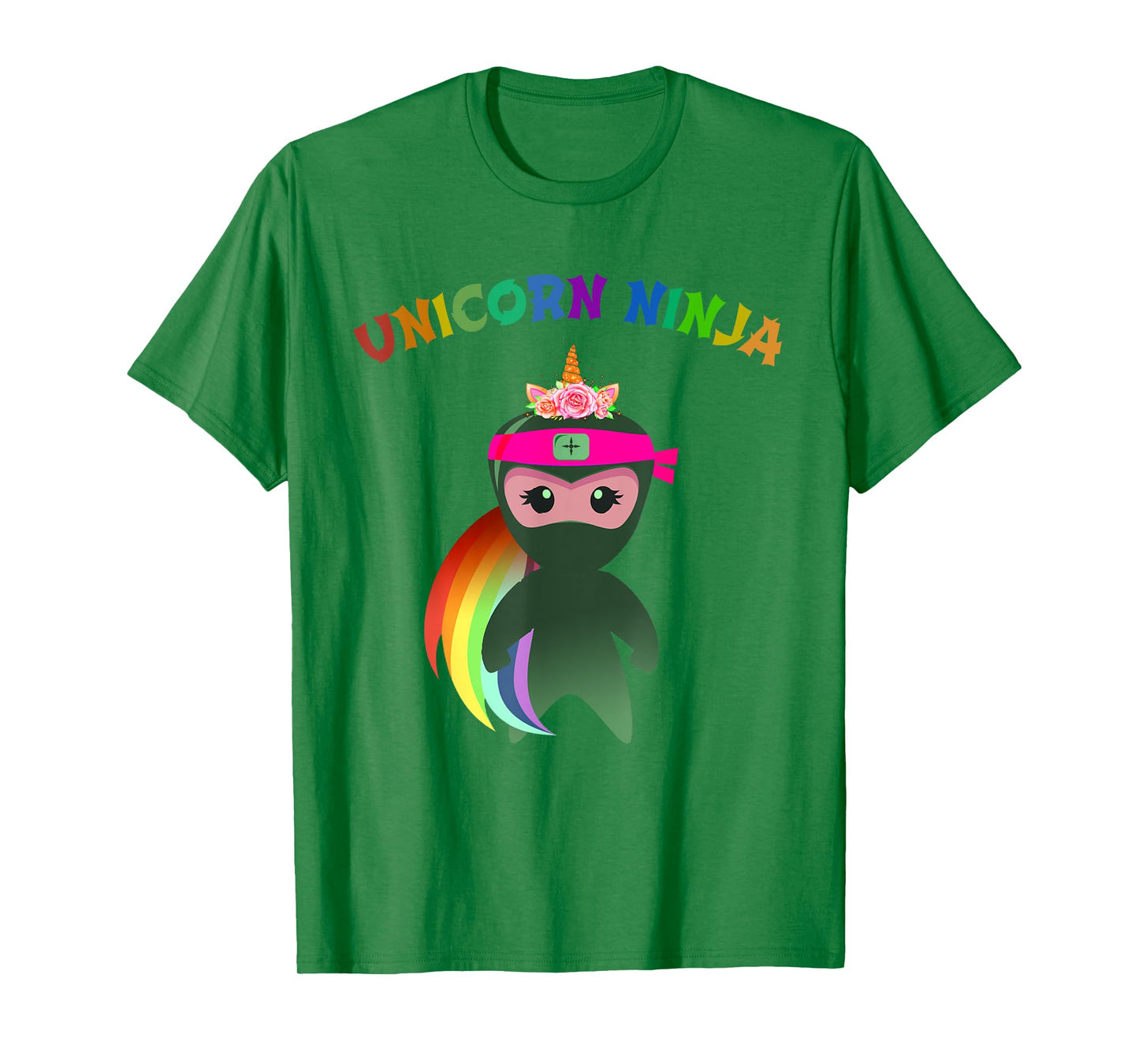 Pink UNICORN NINJA Fancy Dress Spy Girls Kids Mom Teachers T-Shirt