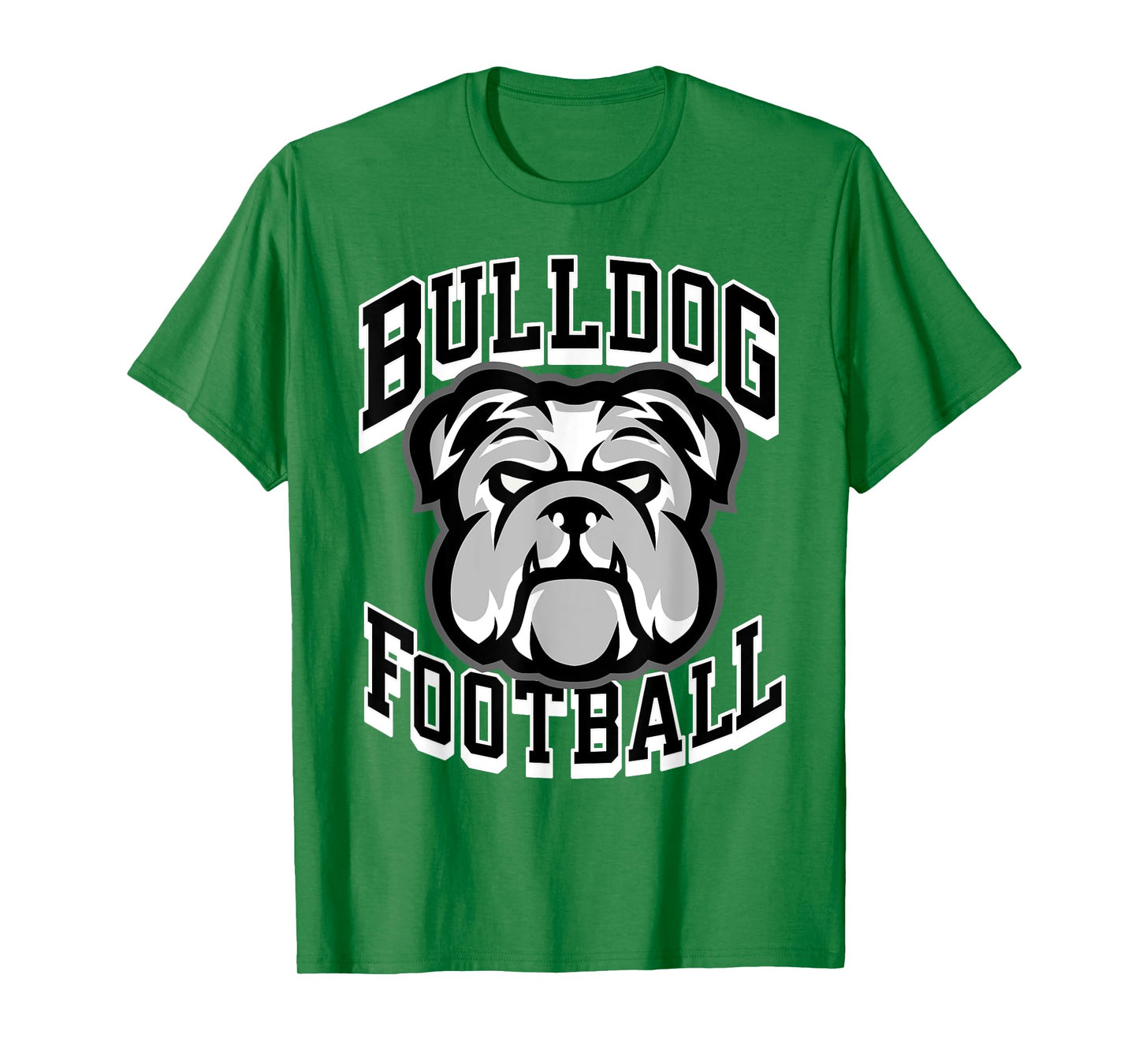 Bulldogs Football Game Day Print Mom Dad Black T-Shirt