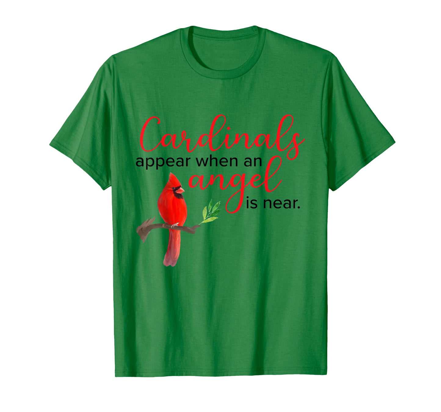 Red Cardinal Bird Angel Memorial Love Design T-Shirt
