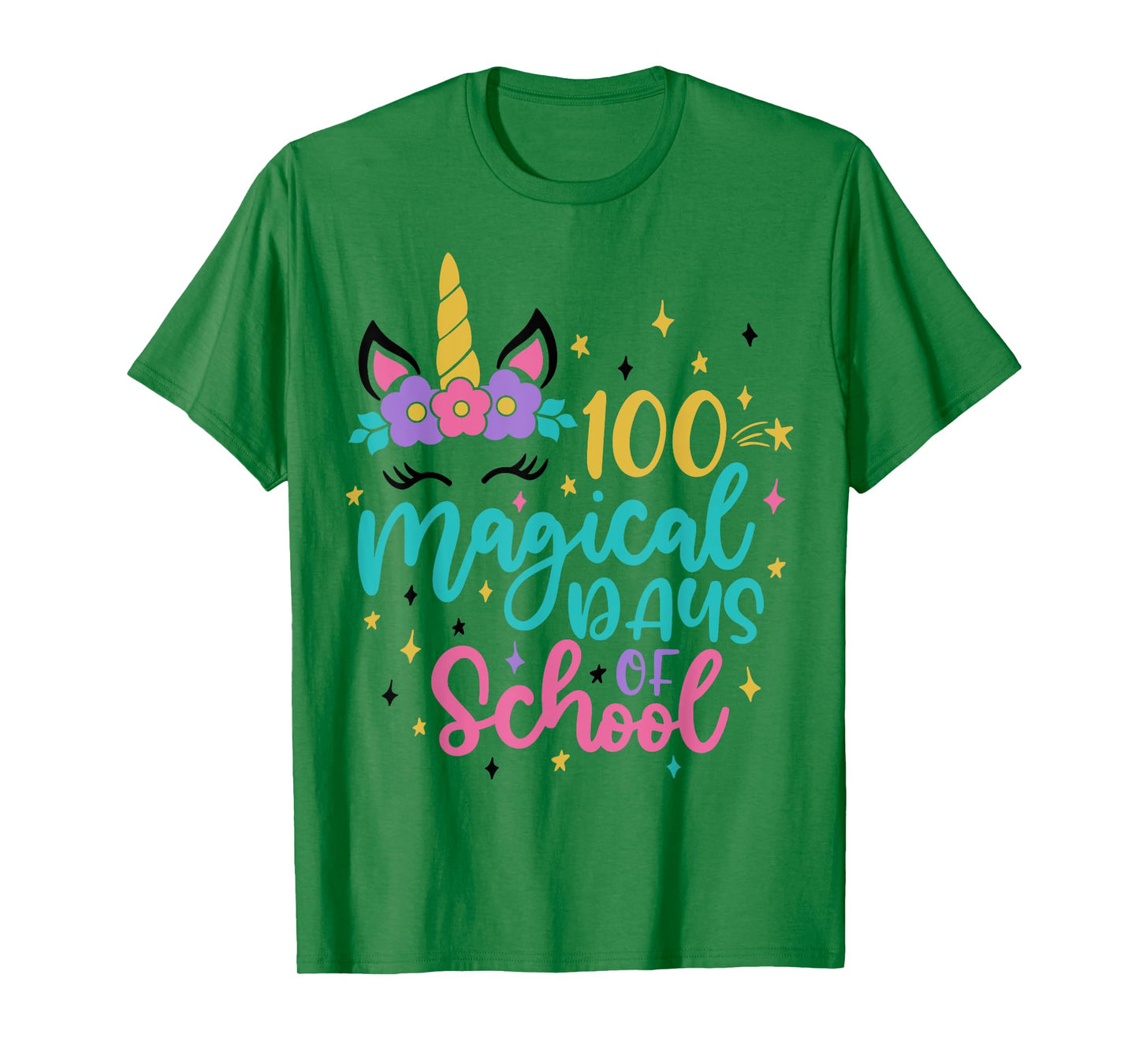 100th Day of School Unicorn 100 Magical Days Teacher Girls T-Shirt