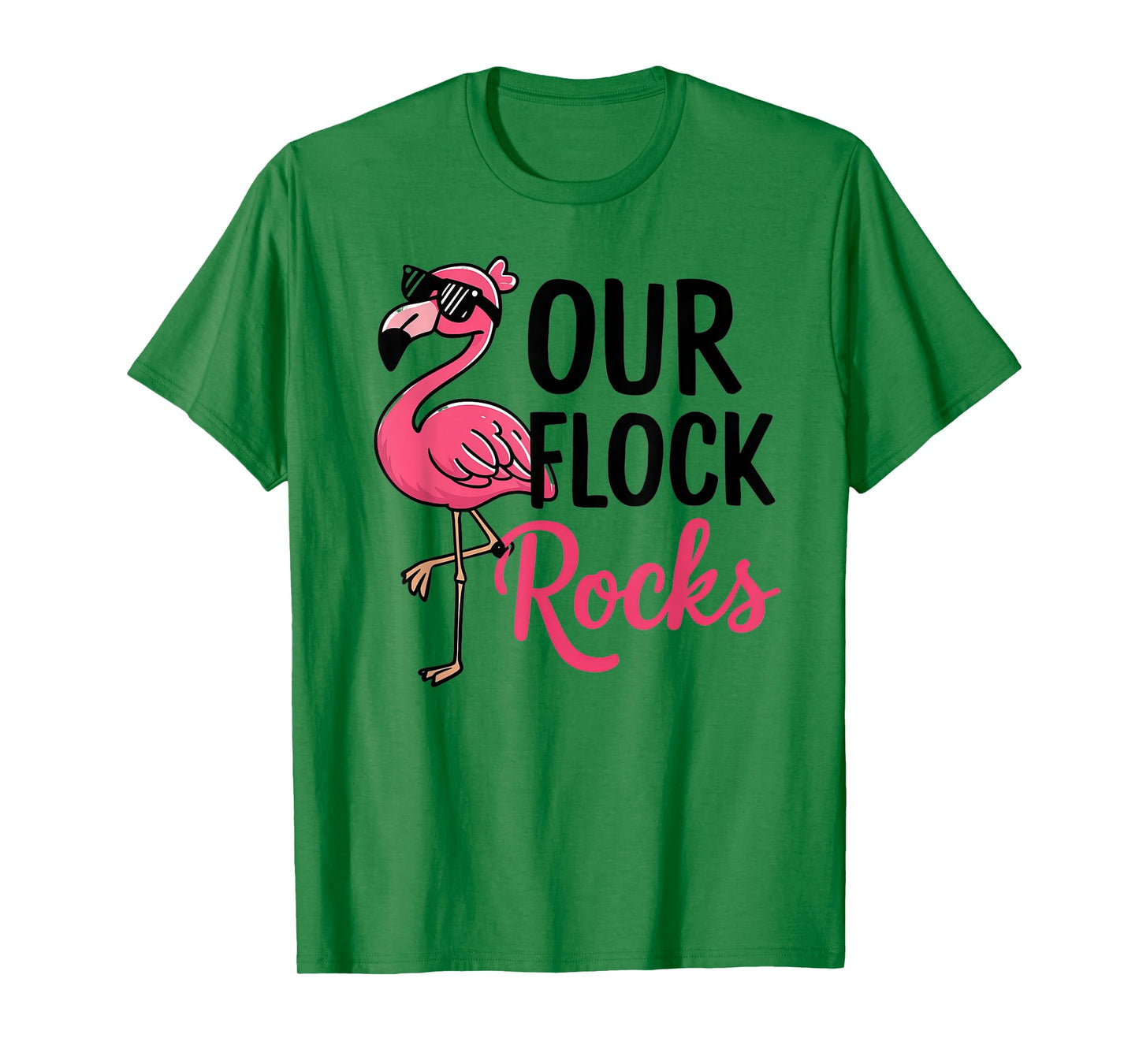 Our Flock Rocks Flamingo Shirt - Fun Group Matching Tee T-Shirt