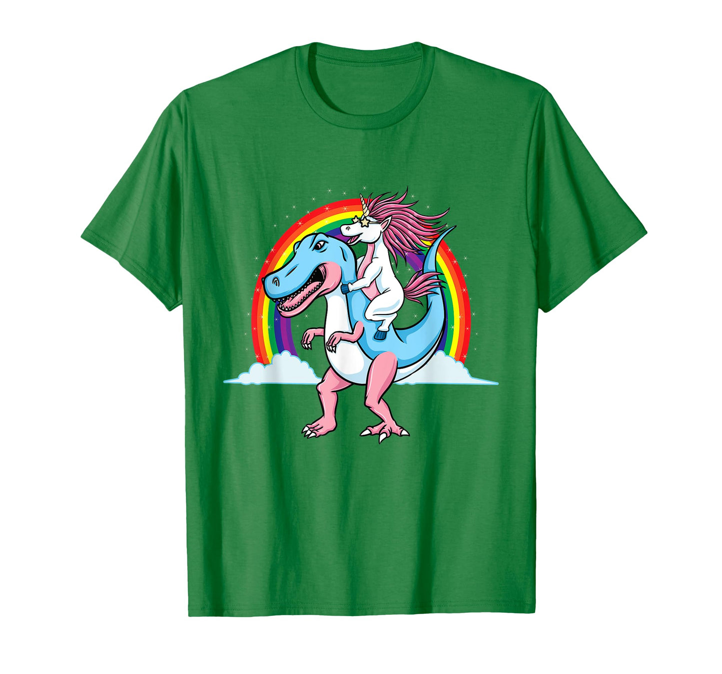 Unicorn Riding Trans Pride Dinosaur Transgender T-Shirt
