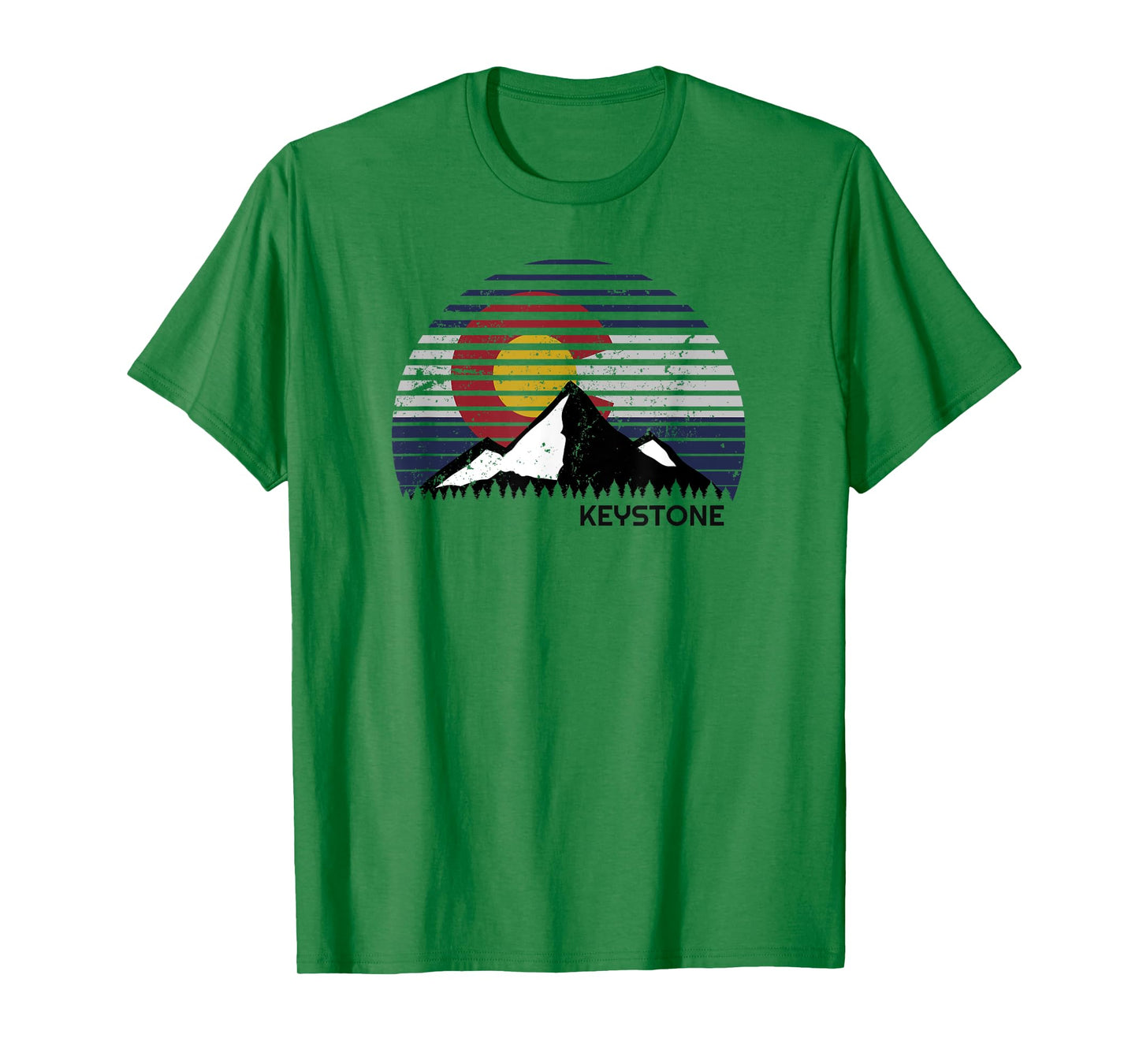Keystone, Colorado x CO Flag Mountain Top T-Shirt