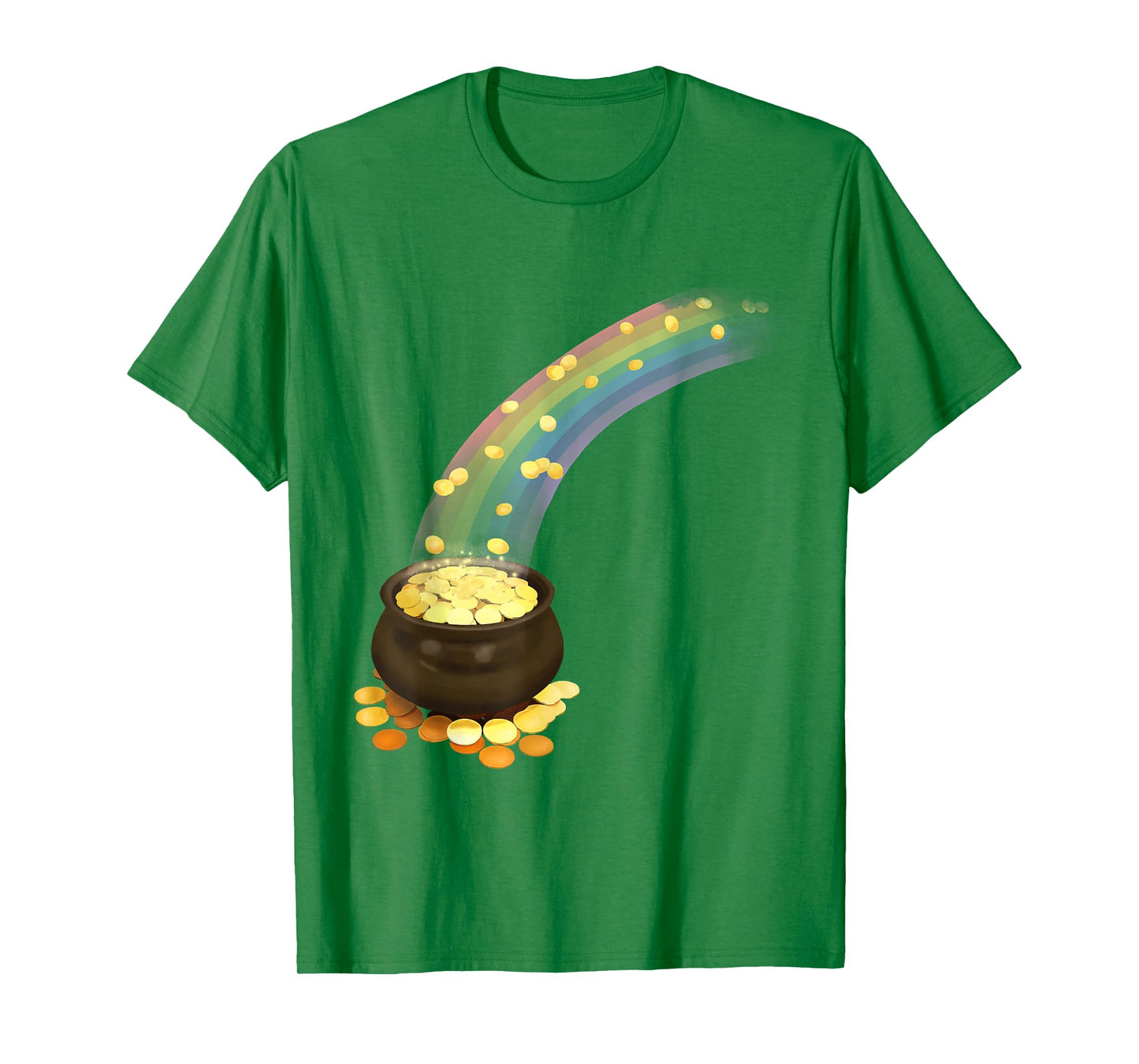 St Patrick's Day Leprechaun's Pot of Gold at End of Rainbow T-Shirt