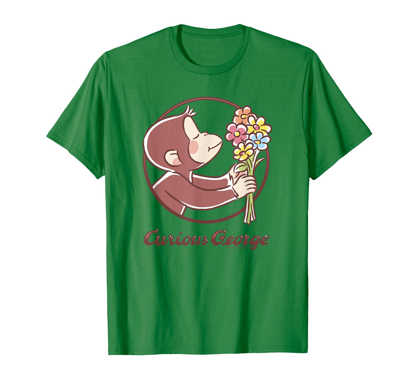 Curious George Flower Bouquet Poster T-Shirt