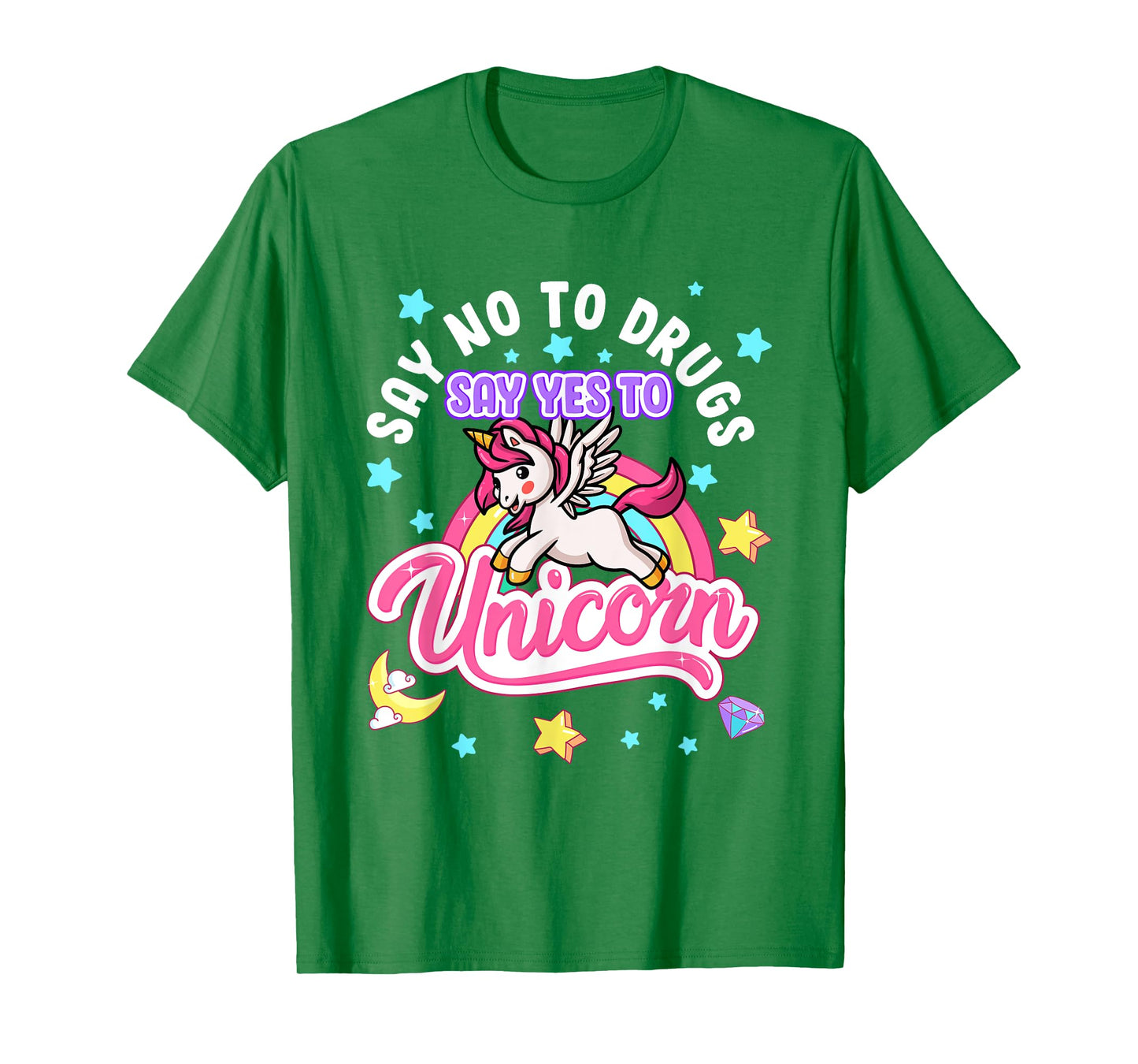 Say No Say Yes to Unicorns Red Ribbon Week T-Shirt