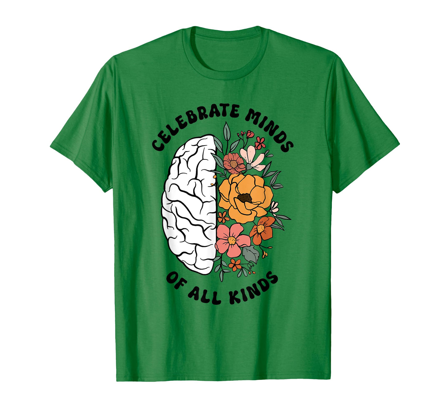 Autism Awareness Celebrate Minds Of All Kinds Floral Teacher T-Shirt for Men Women Kids
