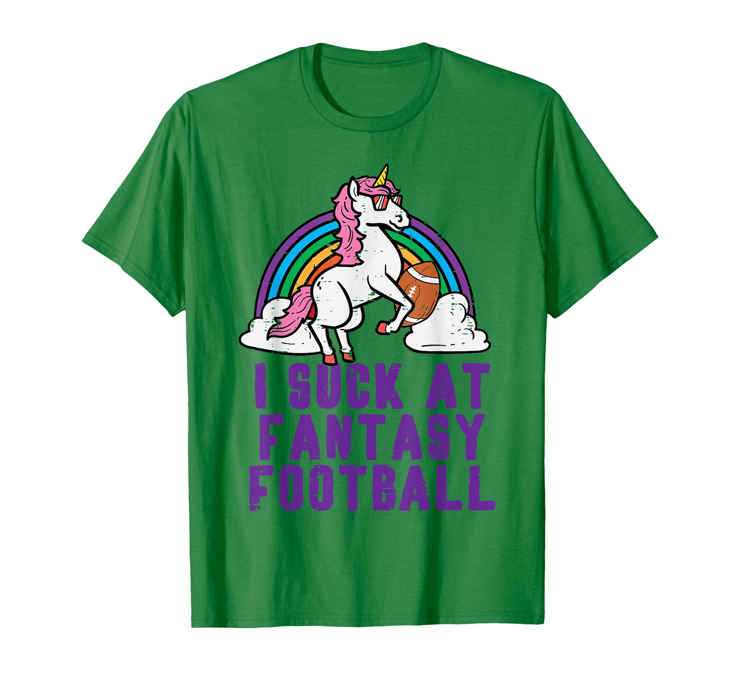 Funny Pink Fantasy Football Loser Shirt Unicorn Men T-Shirt