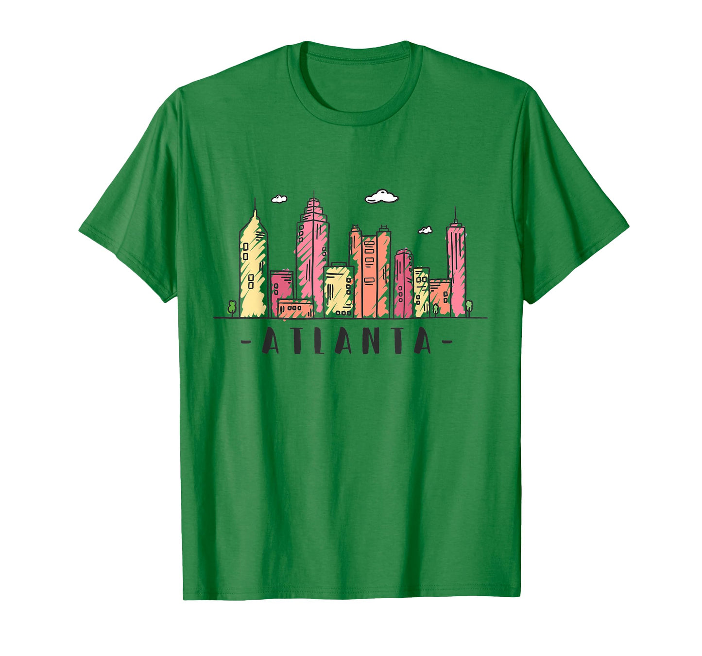 Atlanta Skyline Georgia Colourful City Souvenir Gift T-Shirt