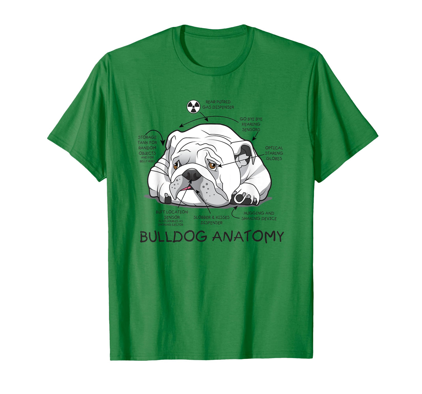 Funny Cute English Bulldog Anatomy Dog Biology Gift Men Women T-Shirt