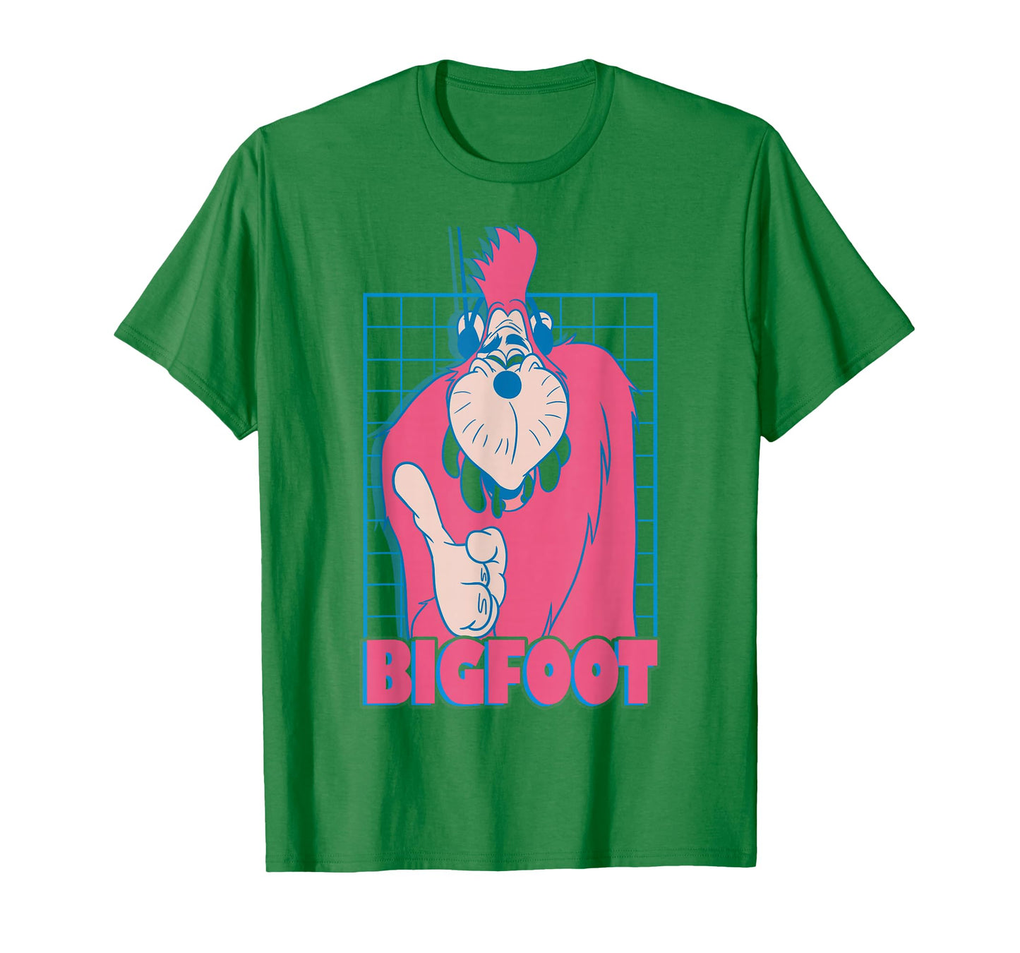 Disney A Goofy Movie Retro Vintage Neon Bigfoot Grid T-Shirt