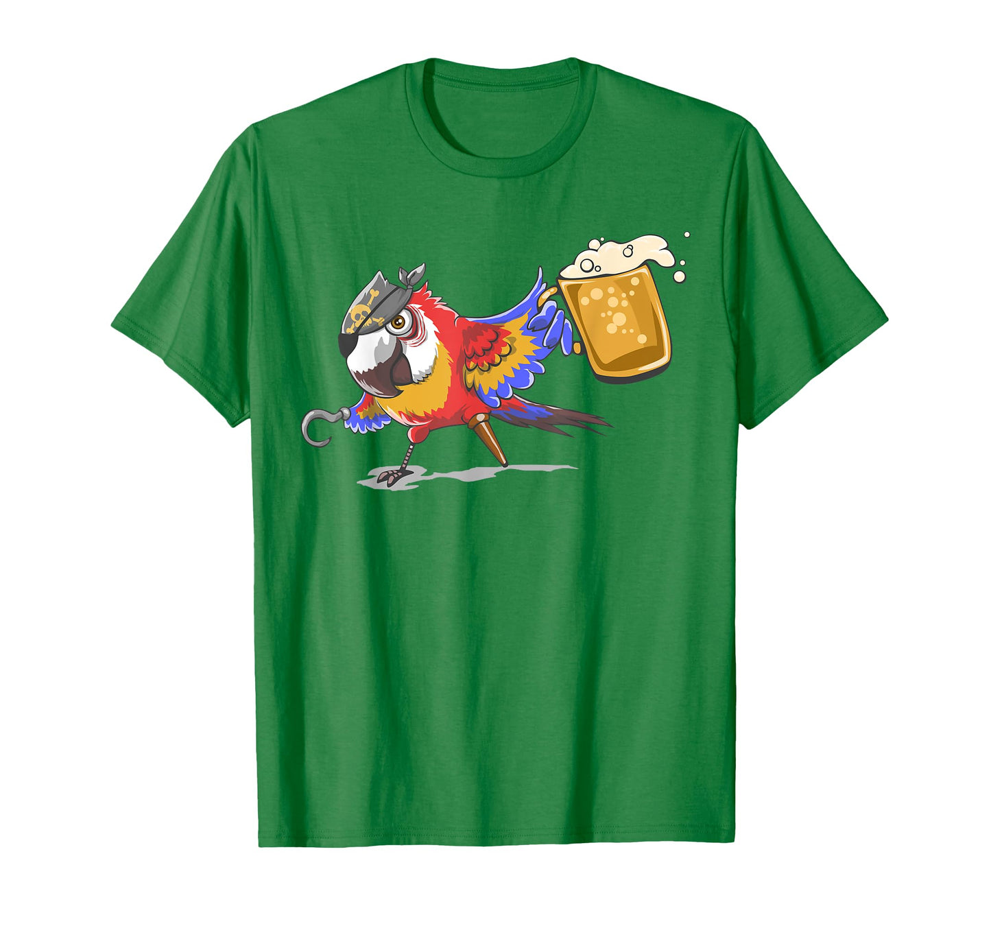 Beer Drinking Pirate Parrot TShirt, Gasparilla Party Gift T-Shirt