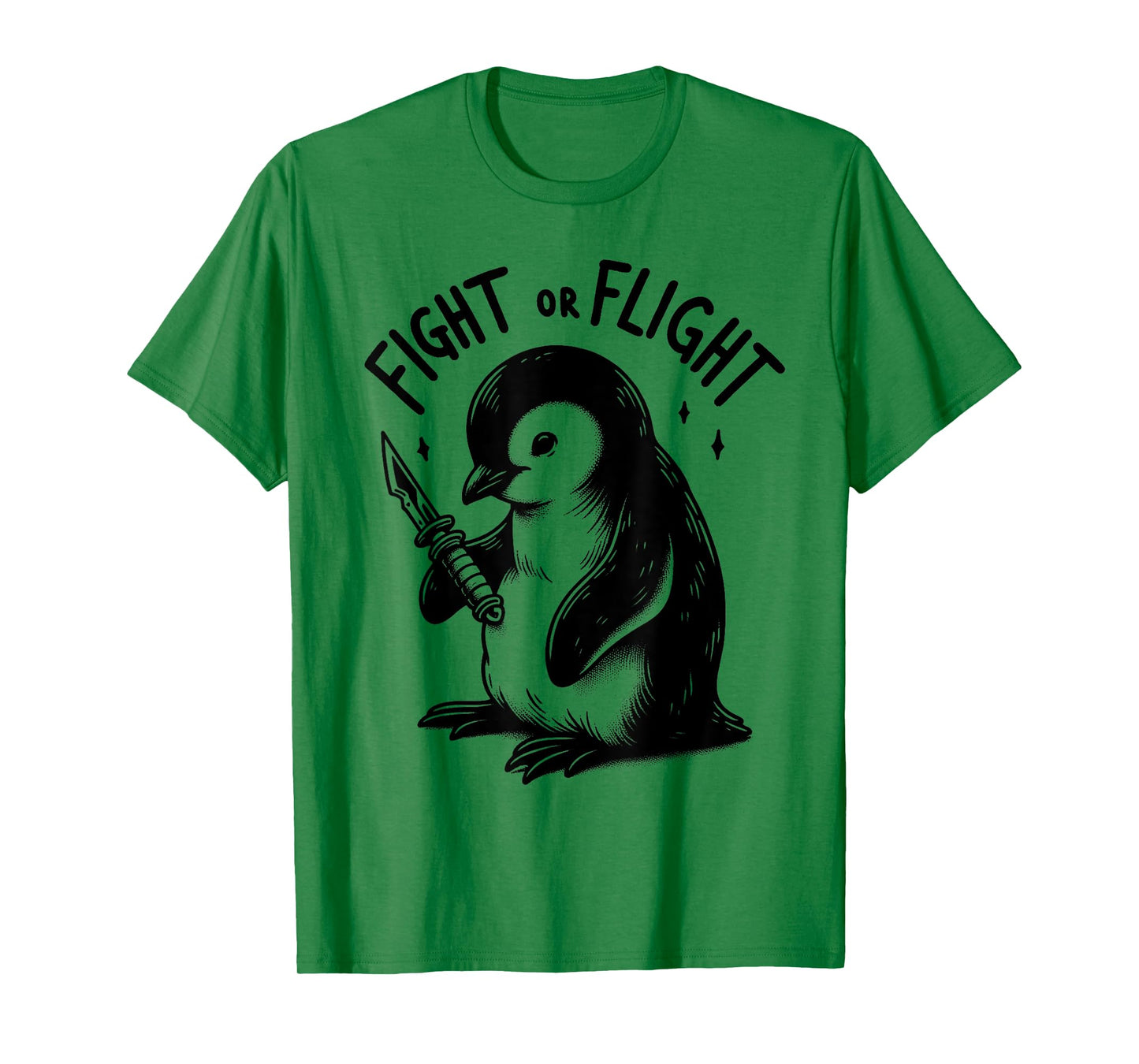 Fight or Flight Penguin Pun Funny Meme Penguin Lover T-Shirt