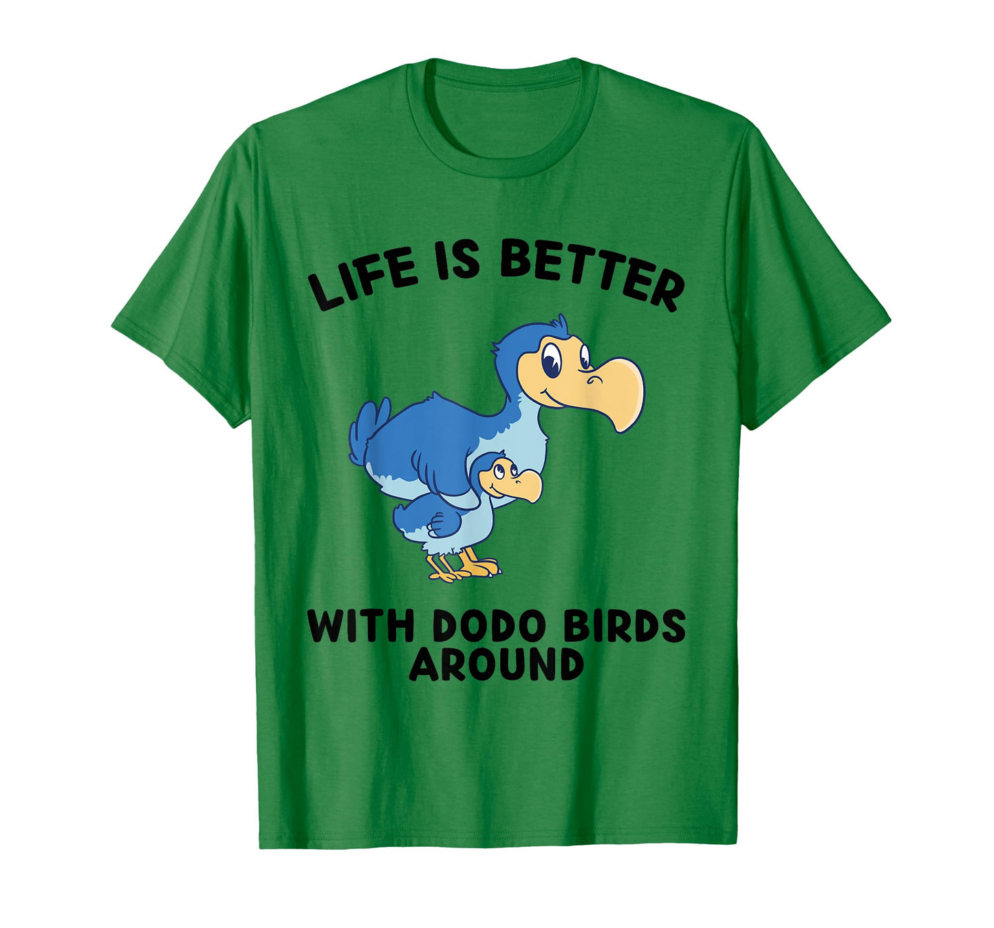 Dodo Birds Life Is Better With Dodo Birds Around T-Shirt - Unisex-Kids Anime Dodo Birds T-Shirt - Grey - Small - Crew Neck - Short Sleeve - Cotton Blend, Polyester