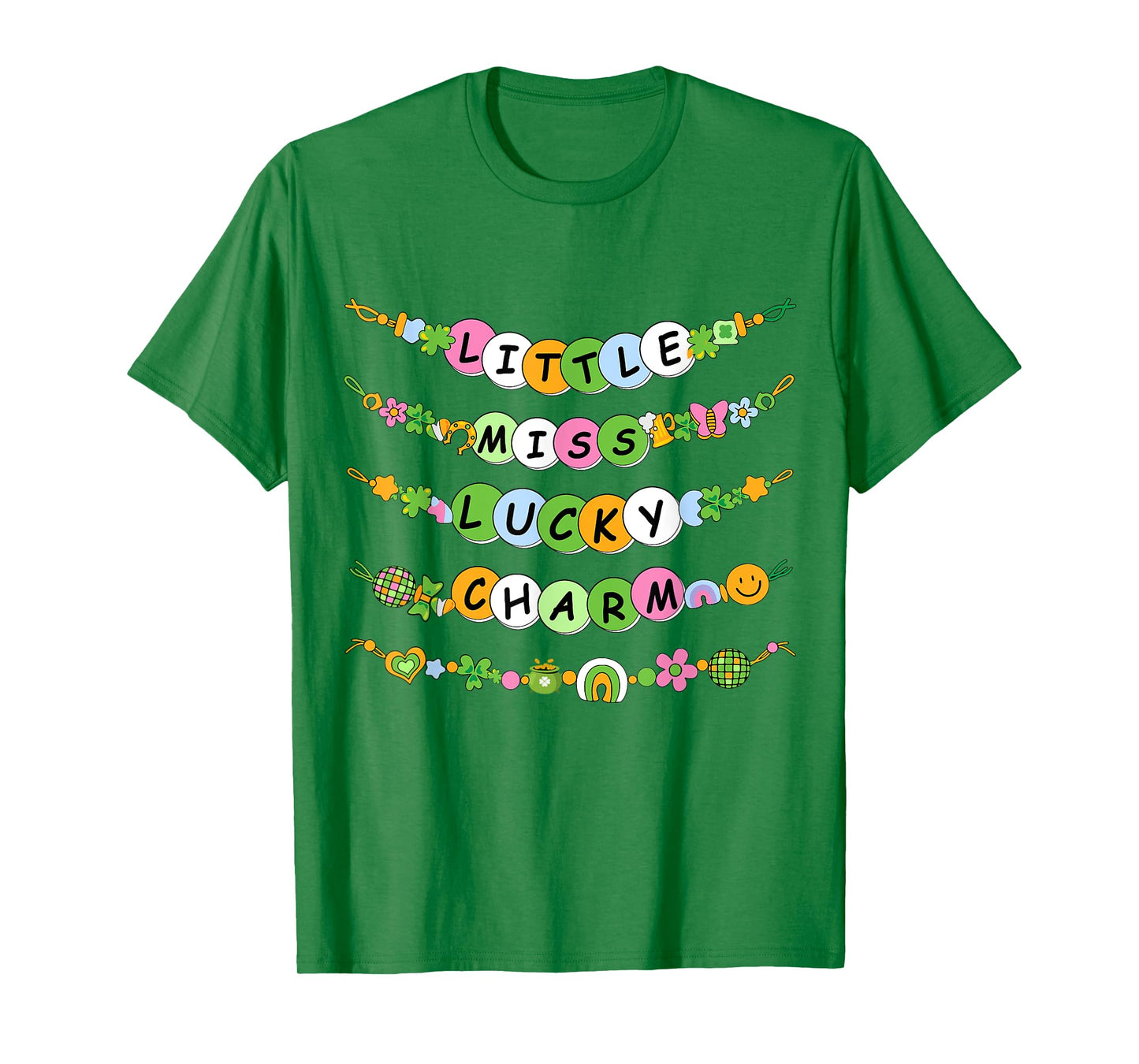 Lil Lucky Charm Bracelets St Patricks Day Toddler Girls Kids T-Shirt