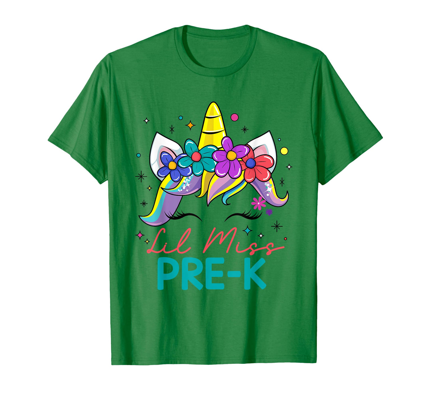 Lil Miss Pre-K Unicorn First Day Of Pre K Preschool Girls T-Shirt