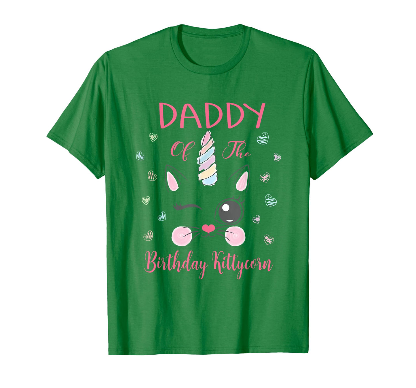 Daddy Of The Birthday Kittycorn Princess Girl Party T-Shirt