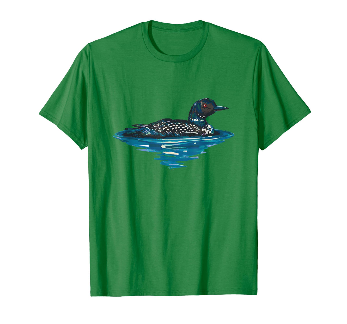 Loon Bird Painting Duck Lake T-Shirt