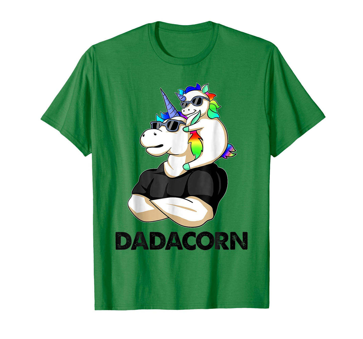Dadacorn Unicorn Dad and Baby Christmas Papa Father's Day T-Shirt