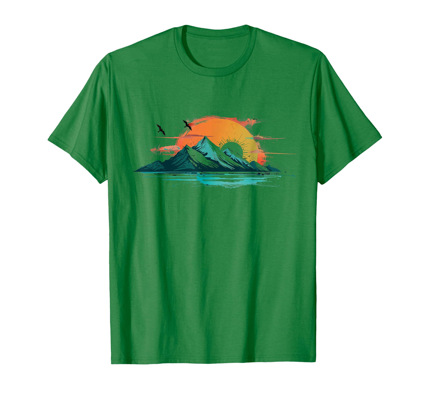 Abstract Mountain Landscape at Sunset T-Shirt
