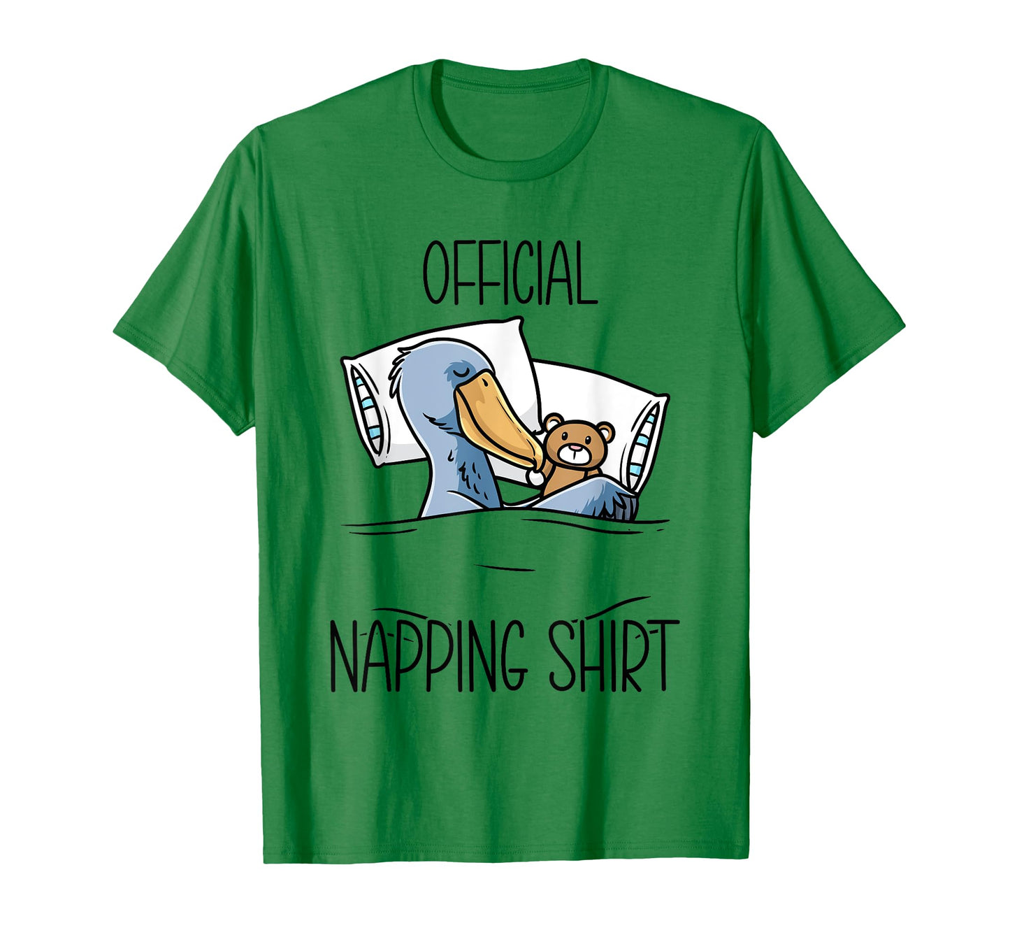 Sleeping Shoebill Bird Hoe-billed Stork With Stuffed Animal T-Shirt
