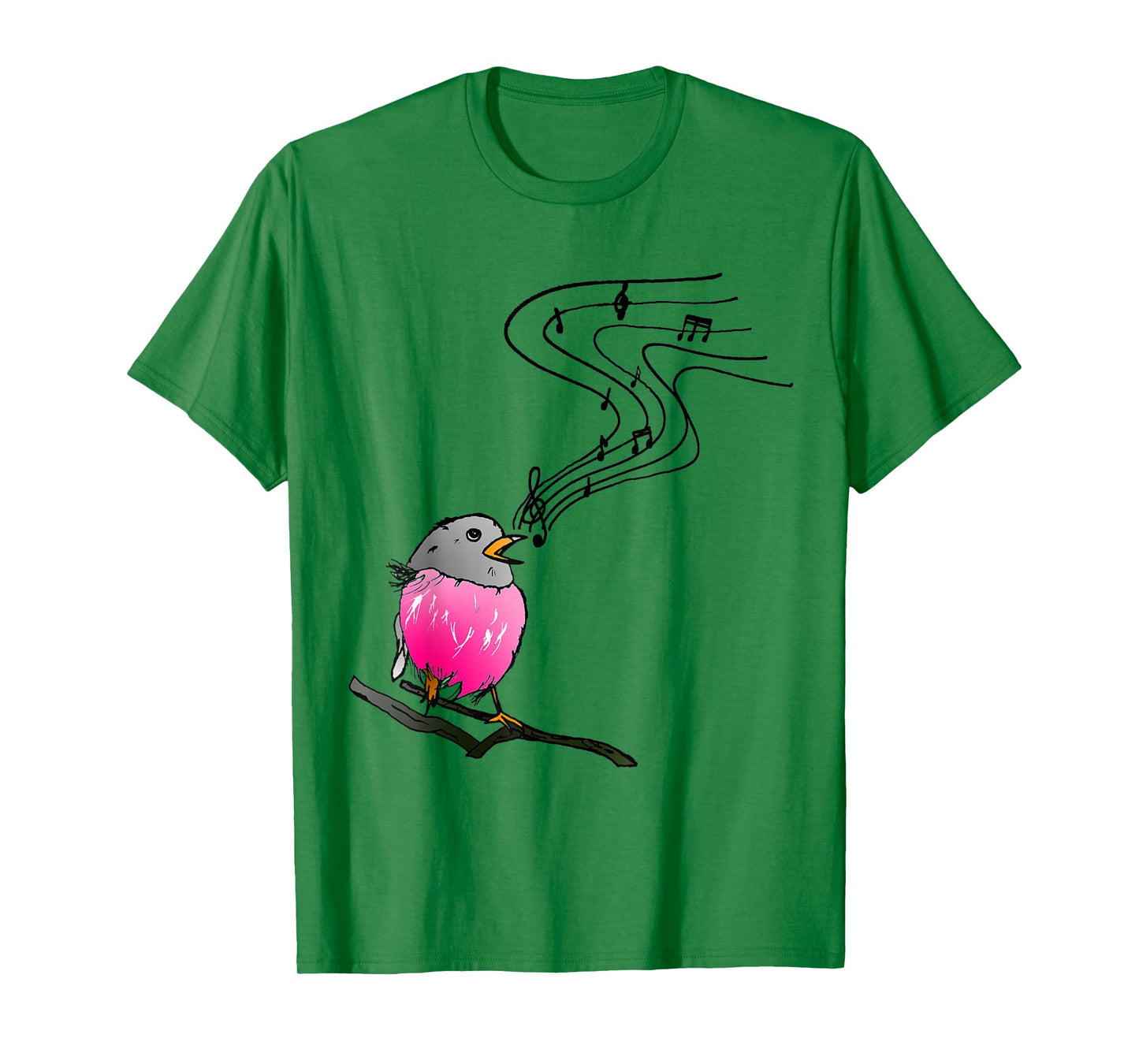 Singing bird classical music notes musician robin bird lover T-Shirt