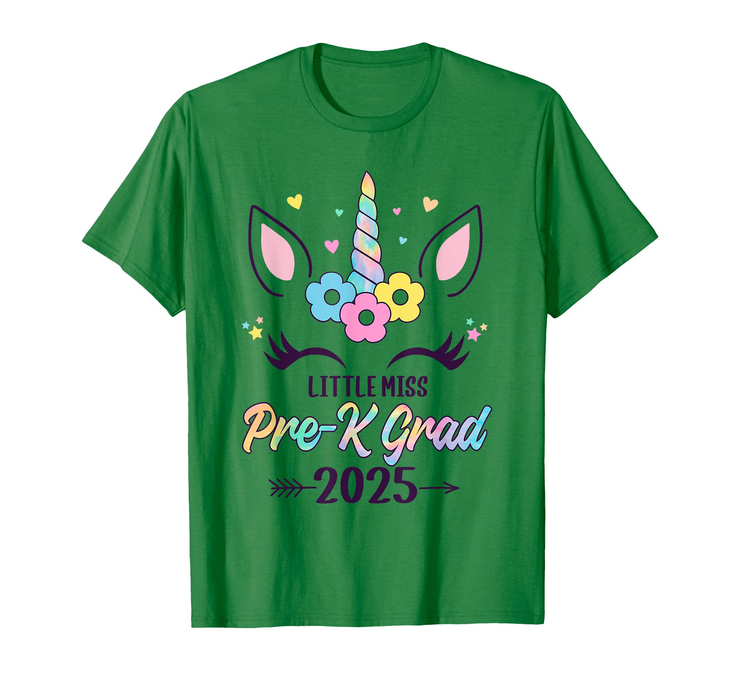 Little Miss Pre-K Grad 2025 Preschool Graduation Girls Kids T-Shirt