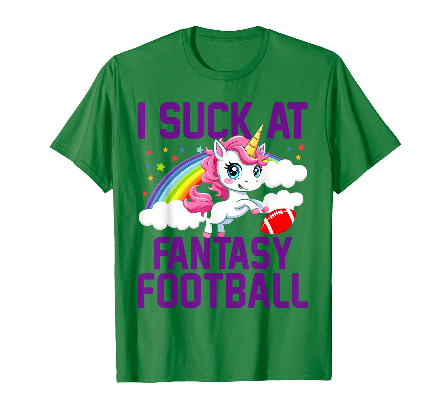 I Suck at Fantasy Football Unicorn Fantasy Football Loser T-Shirt