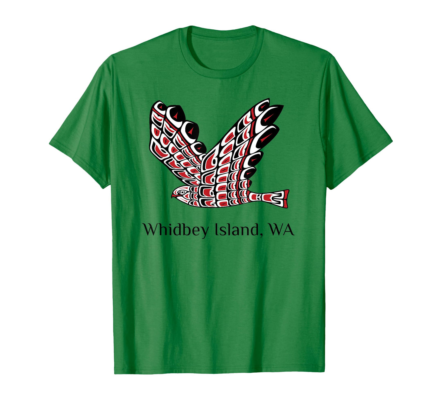 Whidbey Island Washington Red Tail Hawk PNW Native American T-Shirt