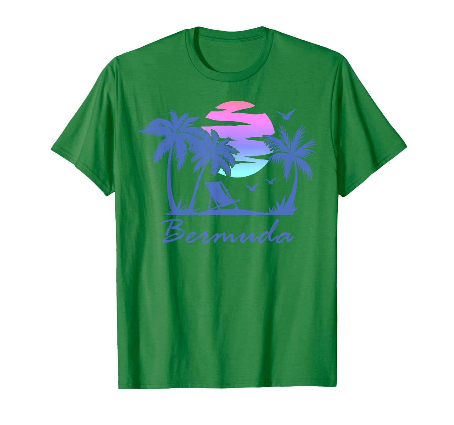 BERMUDA Beach Vacation Trip Retro Vintage Sunset Graphic T-Shirt for Men Women Girls Kids