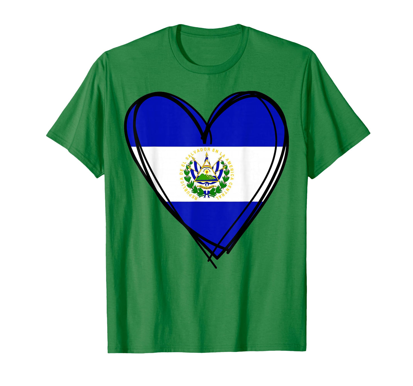 Proud Salvadoran Boy Girl Mommy Hello El Salvador Flag Heart T-Shirt