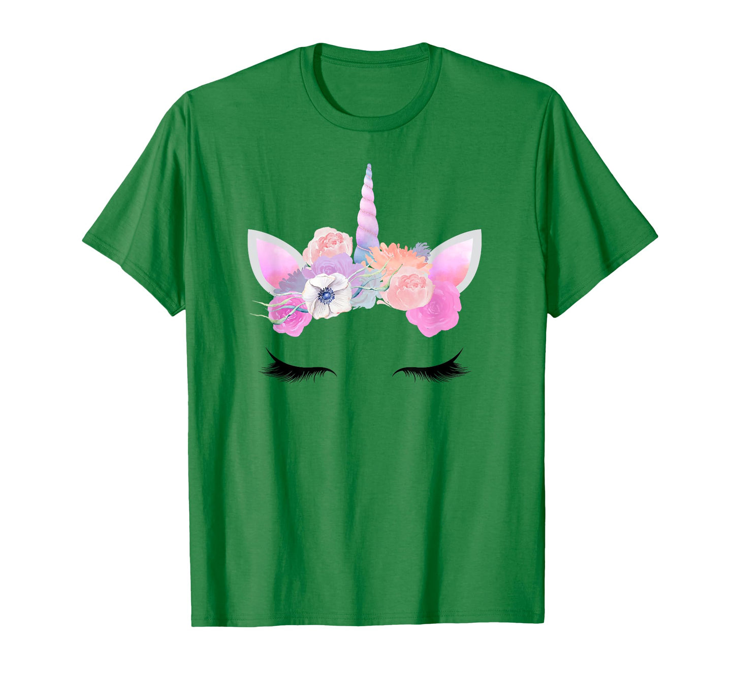 Pink Unicorn Halloween Costume Face Unicorn Birthday Party T-Shirt