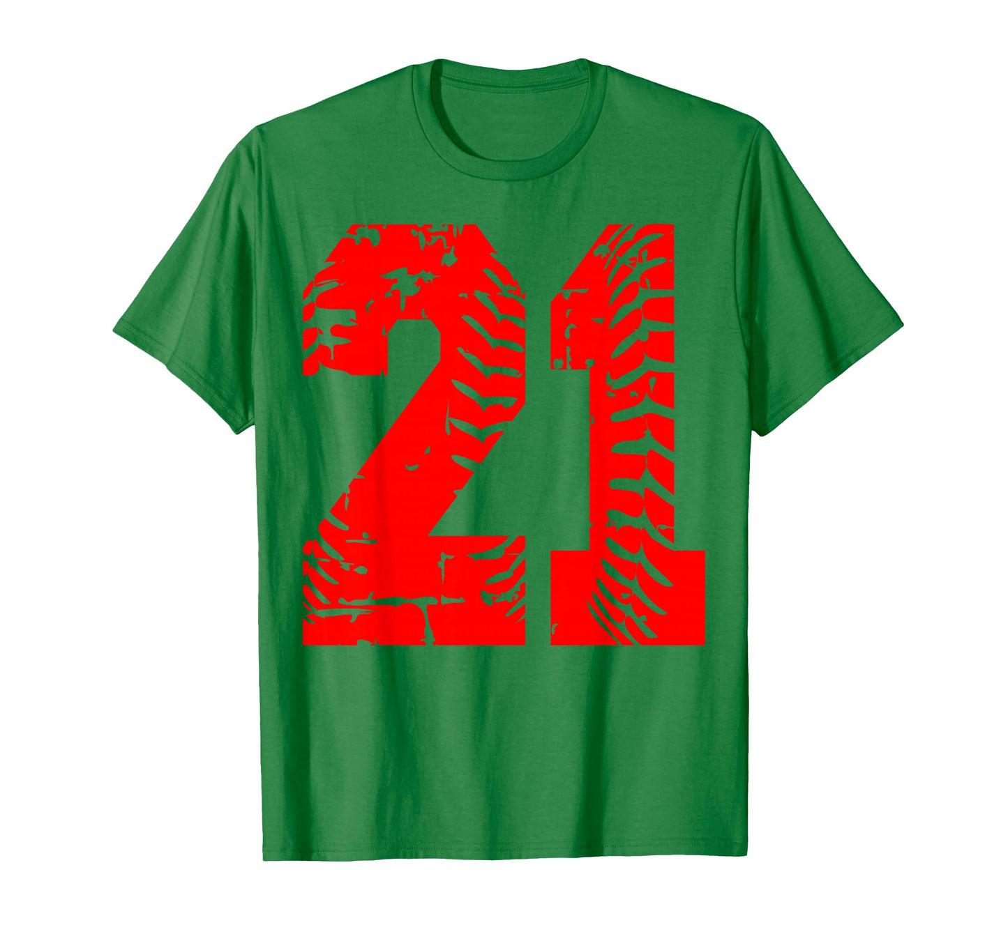 Number 21 Red Xmas Group Matching Christmas Birthday Funny T-Shirt