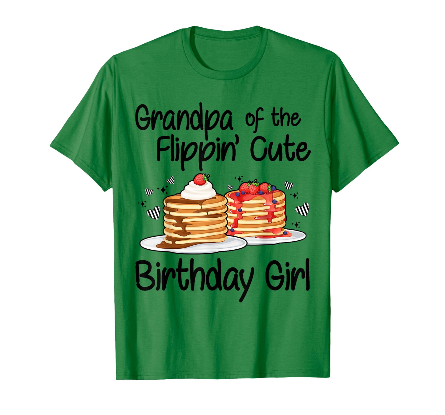 Breakfast Themed 1st Birthday Flippin Cute Pancakes Grandpa T-Shirt