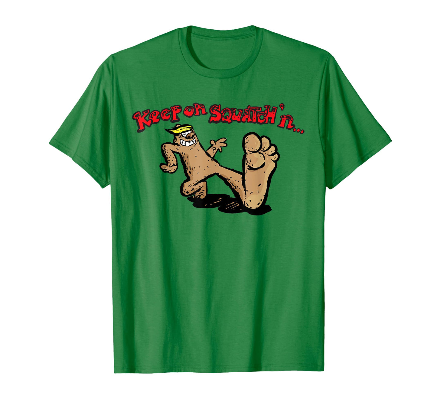 Bigfoot Keep on Squatchin'n Vintage Funny Retro Sasquatch T-Shirt
