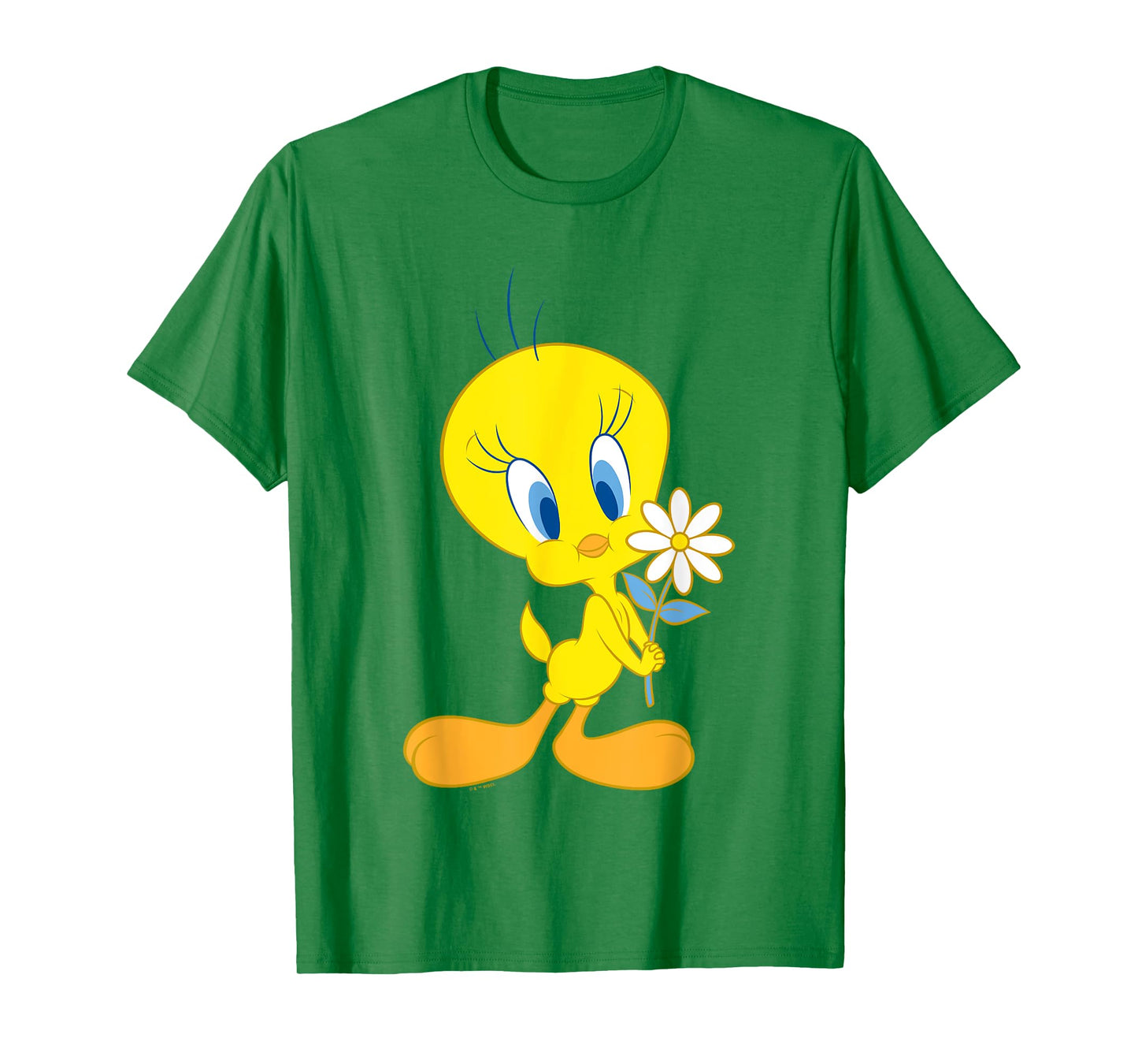 Looney Tunes Cute Tweety Bird Holding A Flower Logo T-Shirt