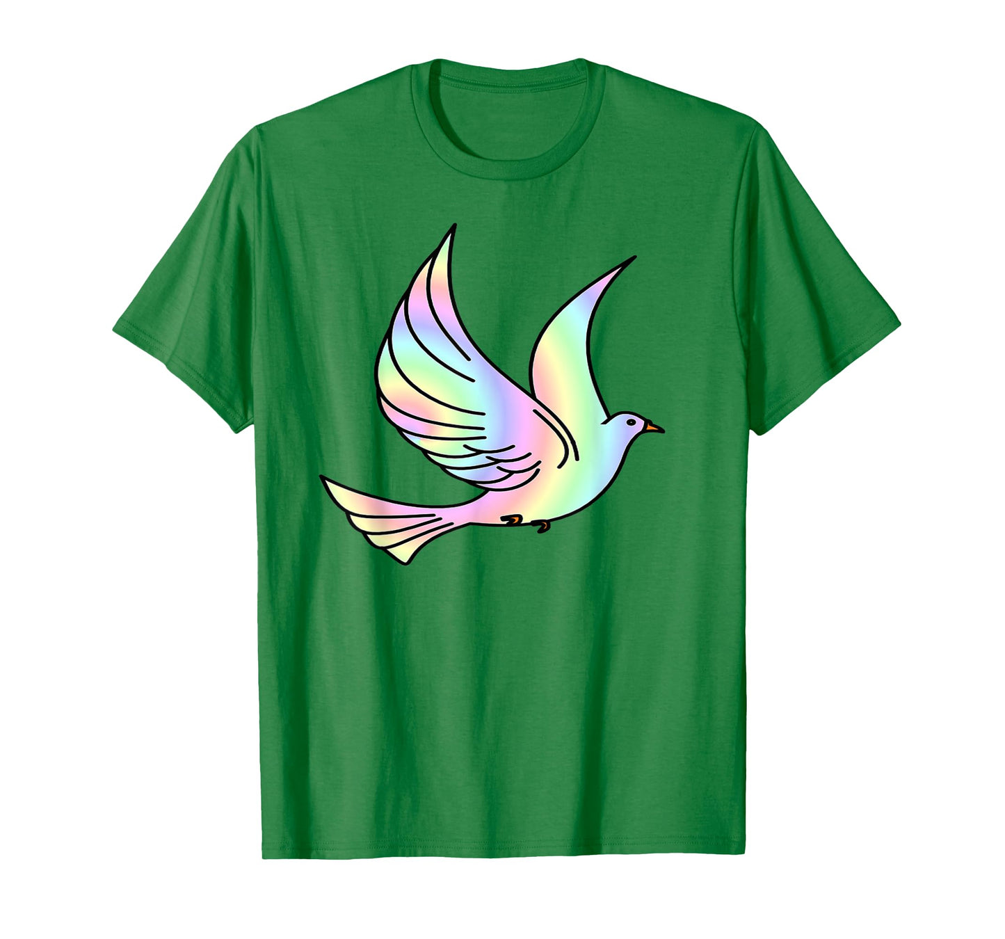 Dove Bird Colorful Beautiful Rainbow T-Shirt T-Shirt