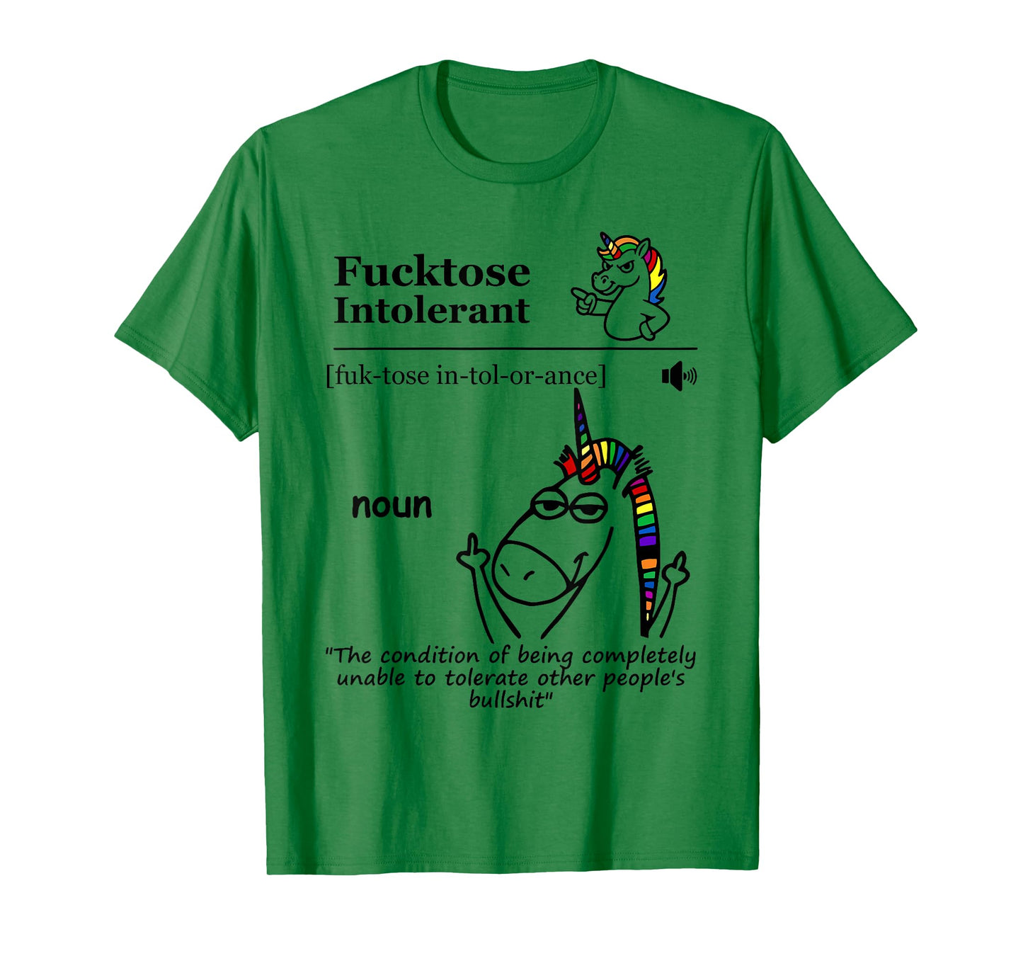 Fucktose Intolerant (noun) Fucktose Intolerant Definition T-Shirt